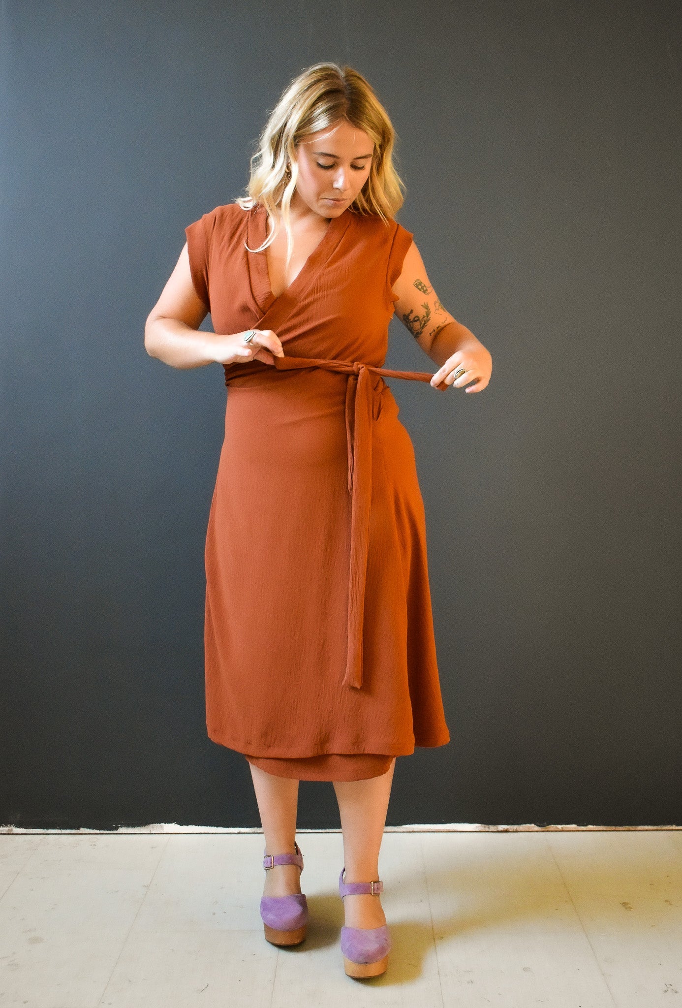 Francis Dress in Brick