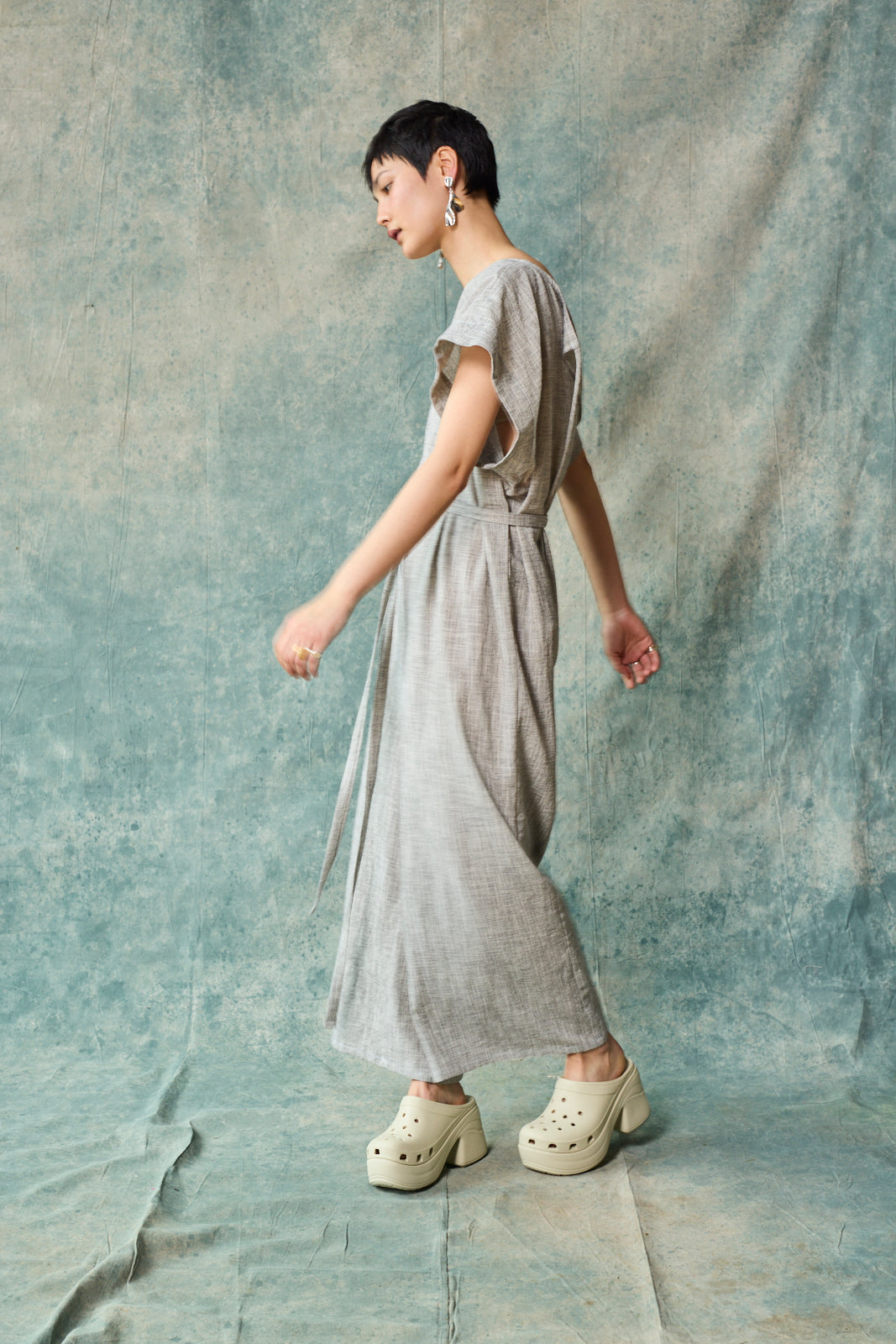 Tie Back Jumpsuit (Oyster)