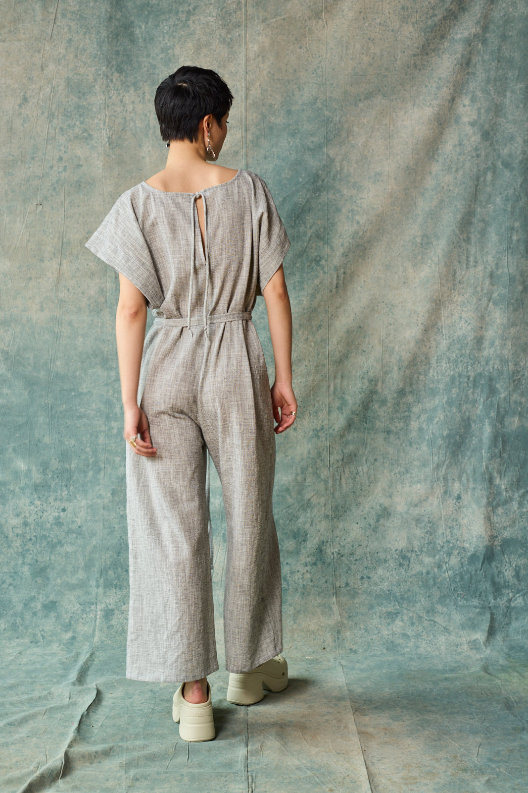 Tie Back Jumpsuit (Oyster)