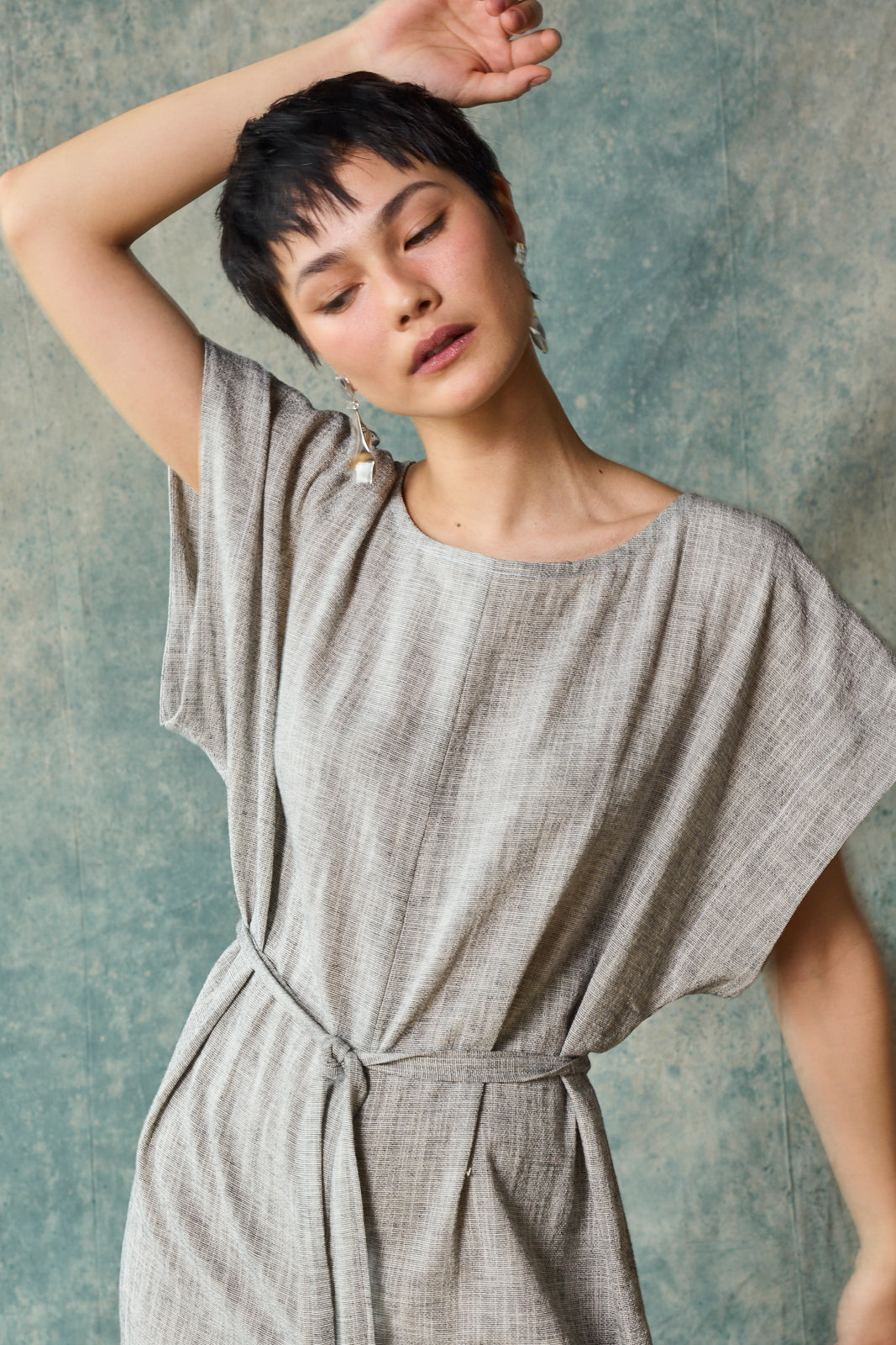 Tie Back Jumpsuit (Oyster)