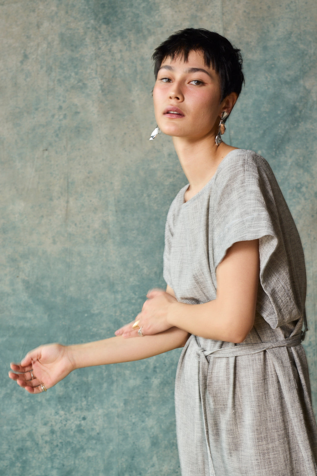 Tie Back Jumpsuit (Oyster)