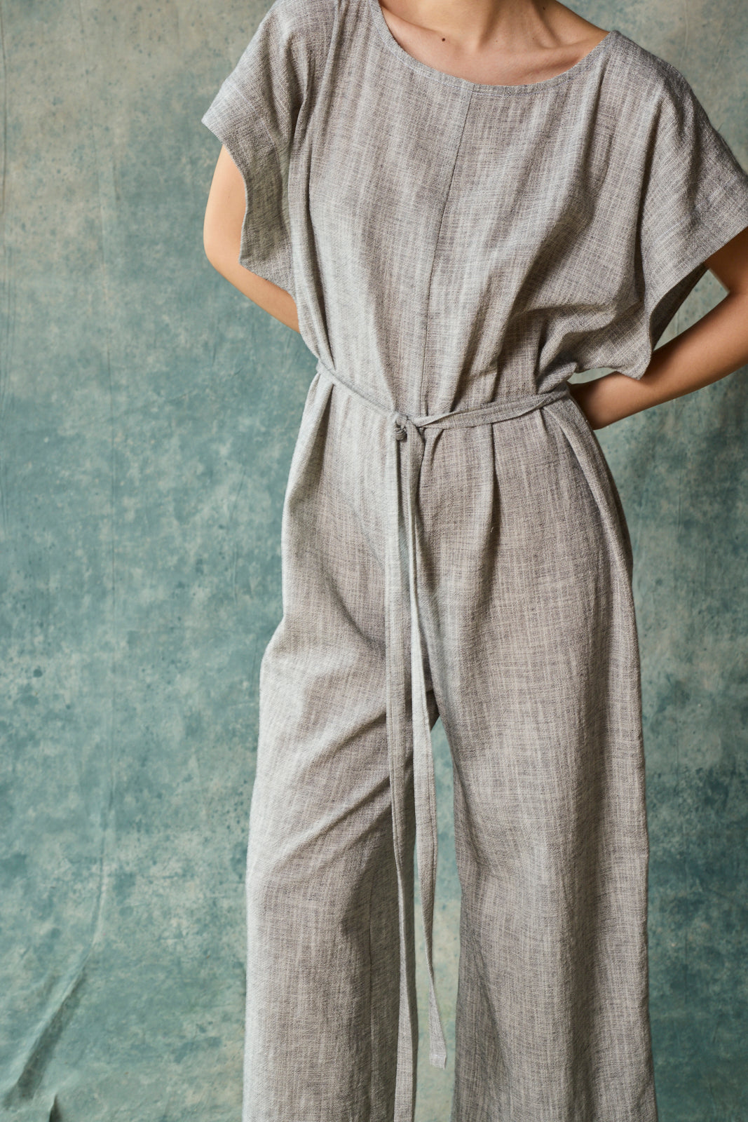 Tie Back Jumpsuit (Oyster)