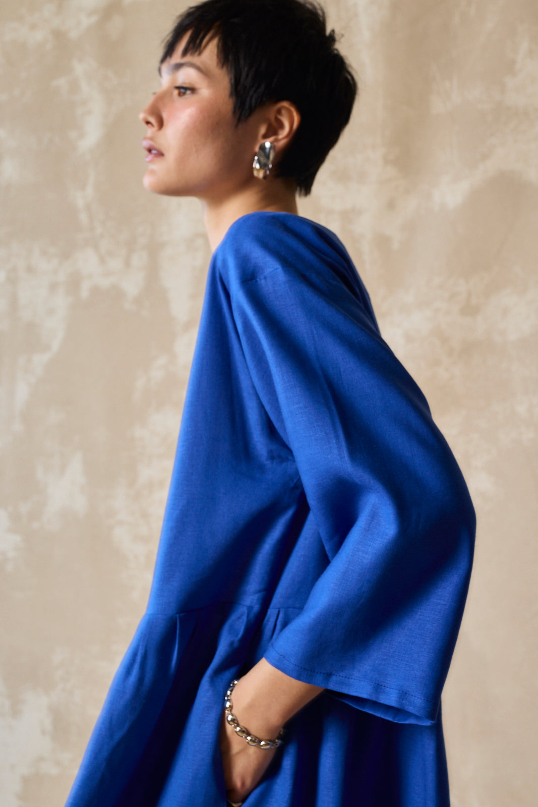 Foldover Dress (Lapis)