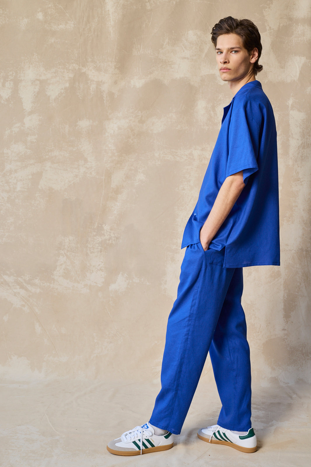 Gender-Neutral Column Pant (Lapis)