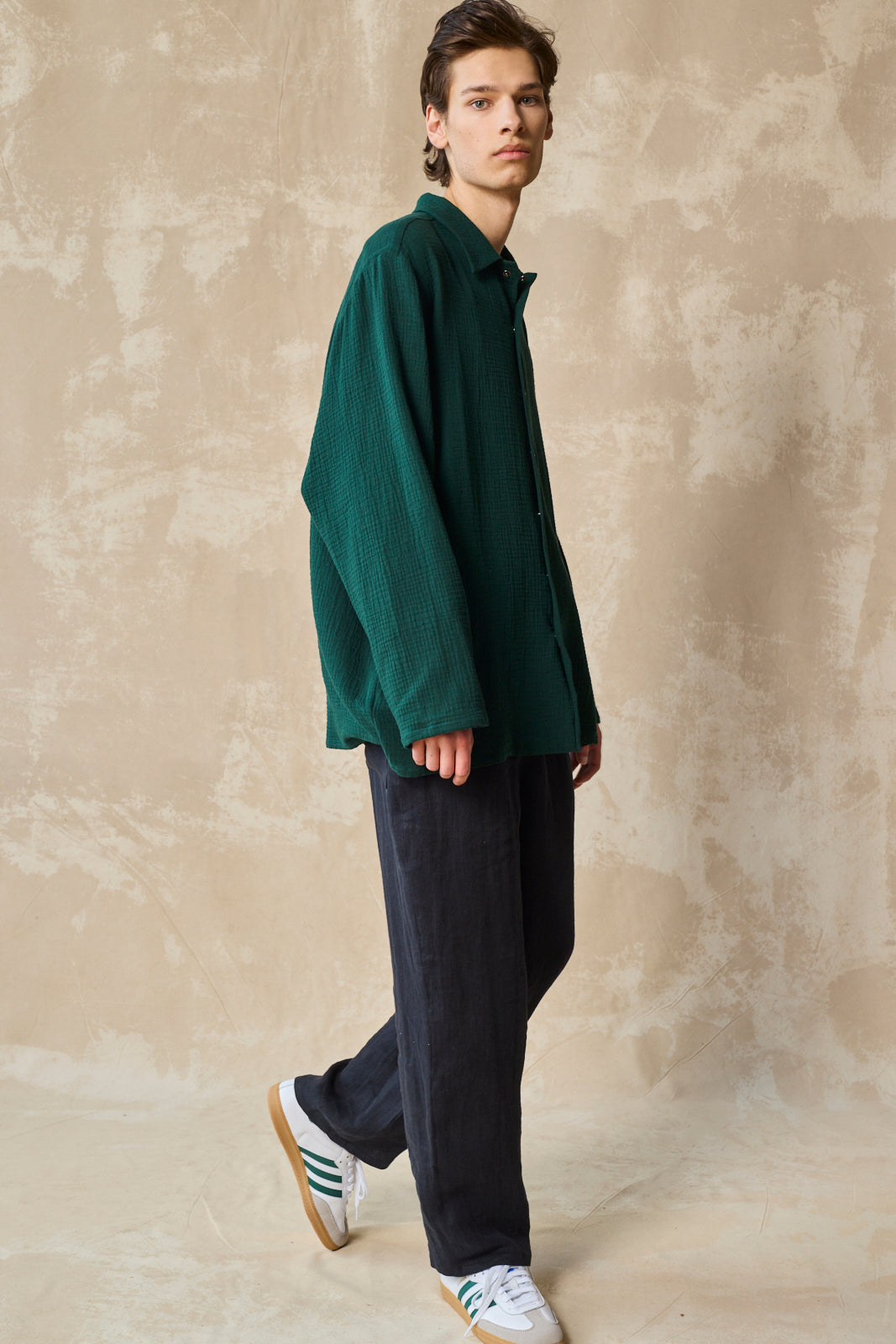 Gender-Neutral Snap Shirt (Nori)