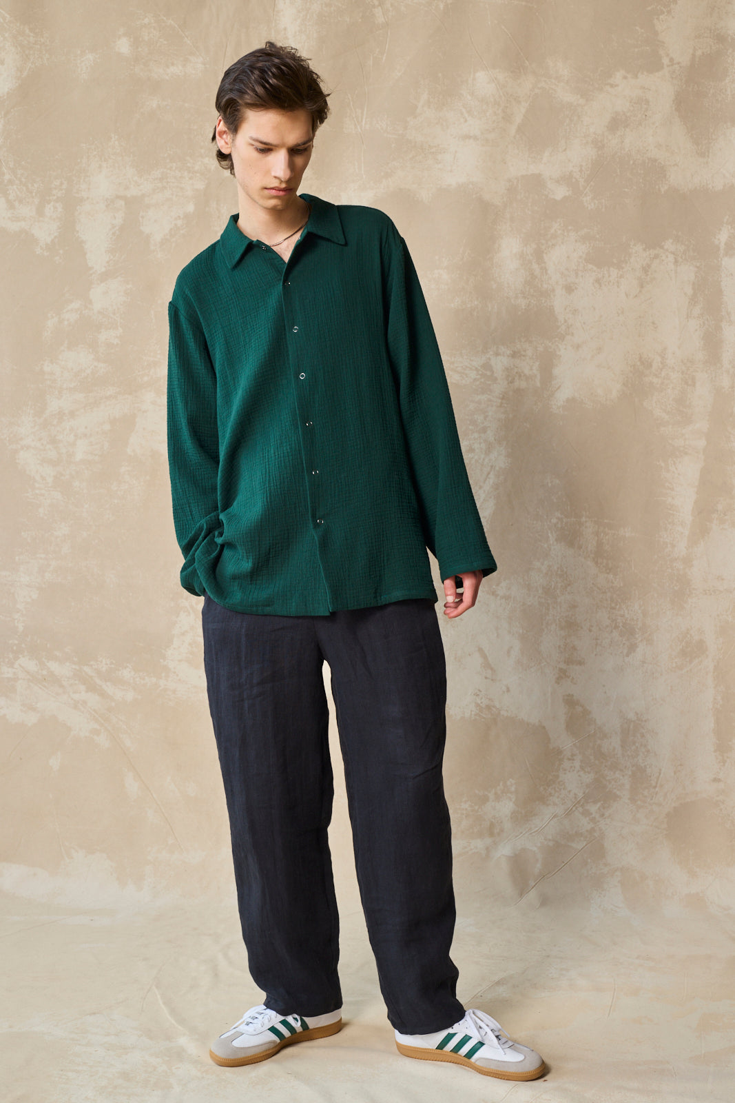 Gender-Neutral Snap Shirt (Nori)