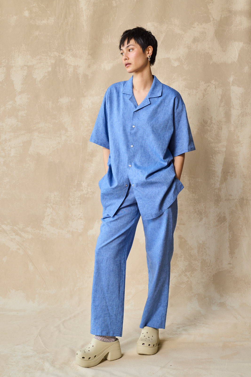 Gender-Neutral Column Pant (Cornflower)