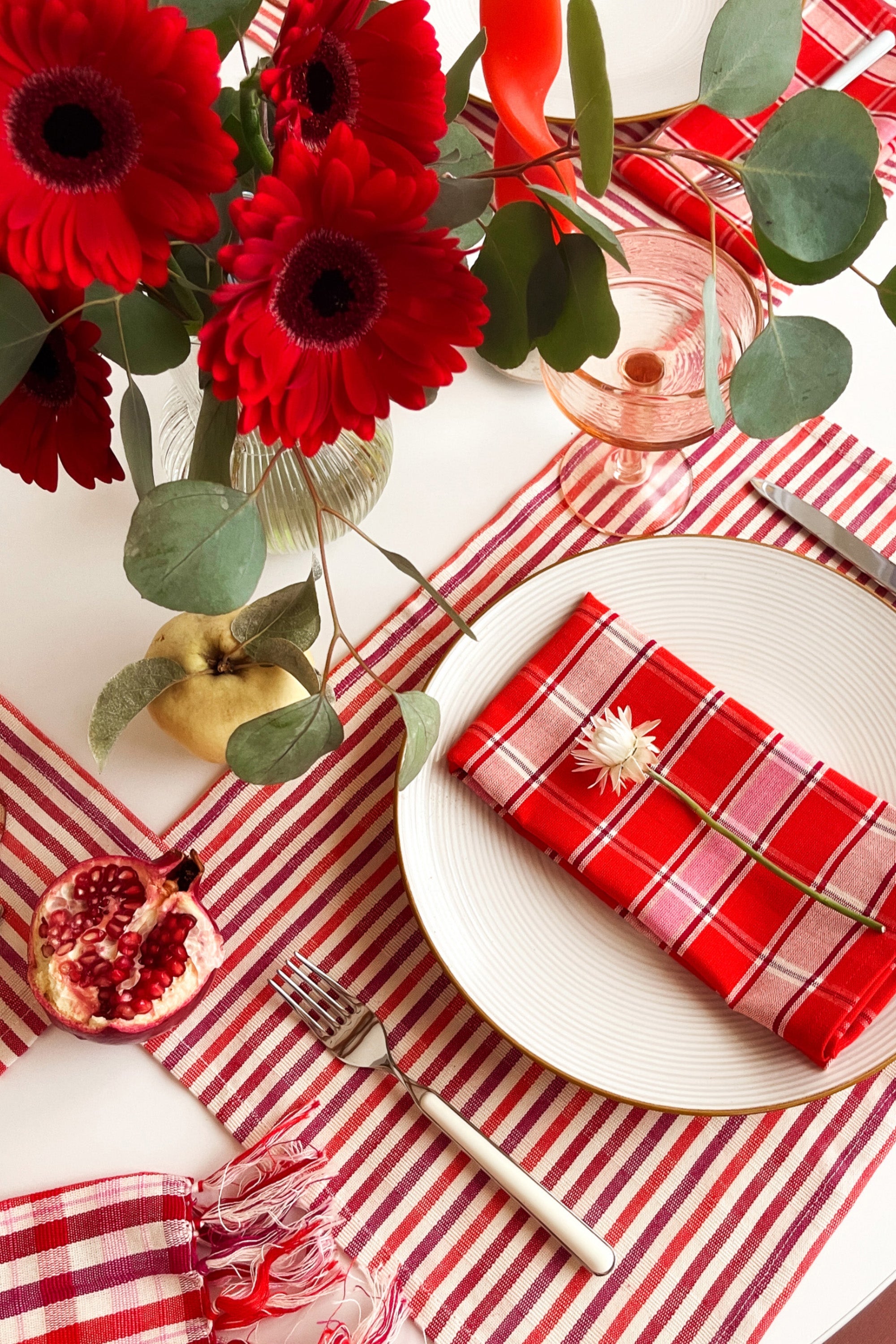 Camila Plaid Dinner Napkin
