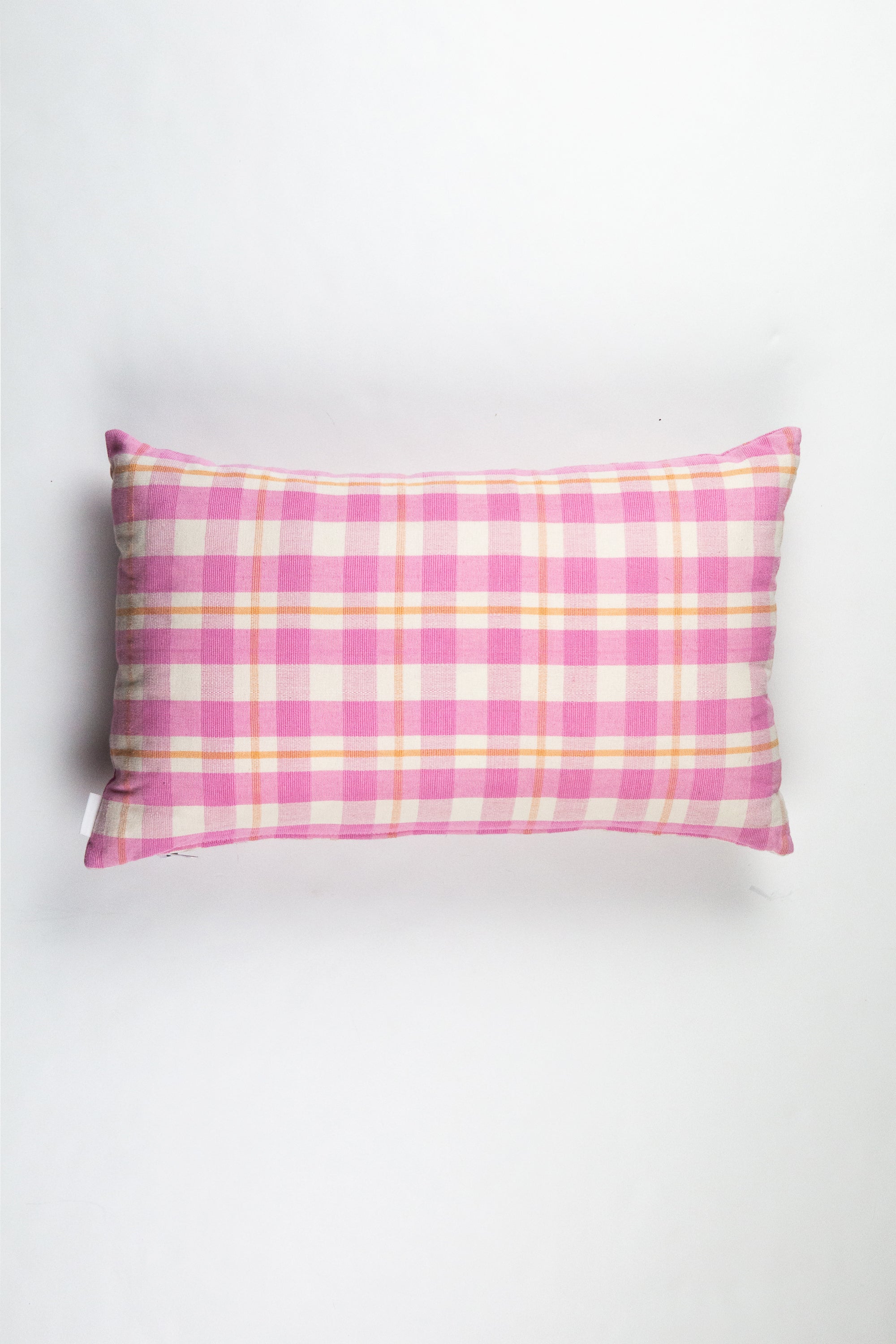 Abigail Plaid Rectangle Pillow (Bubblegum)