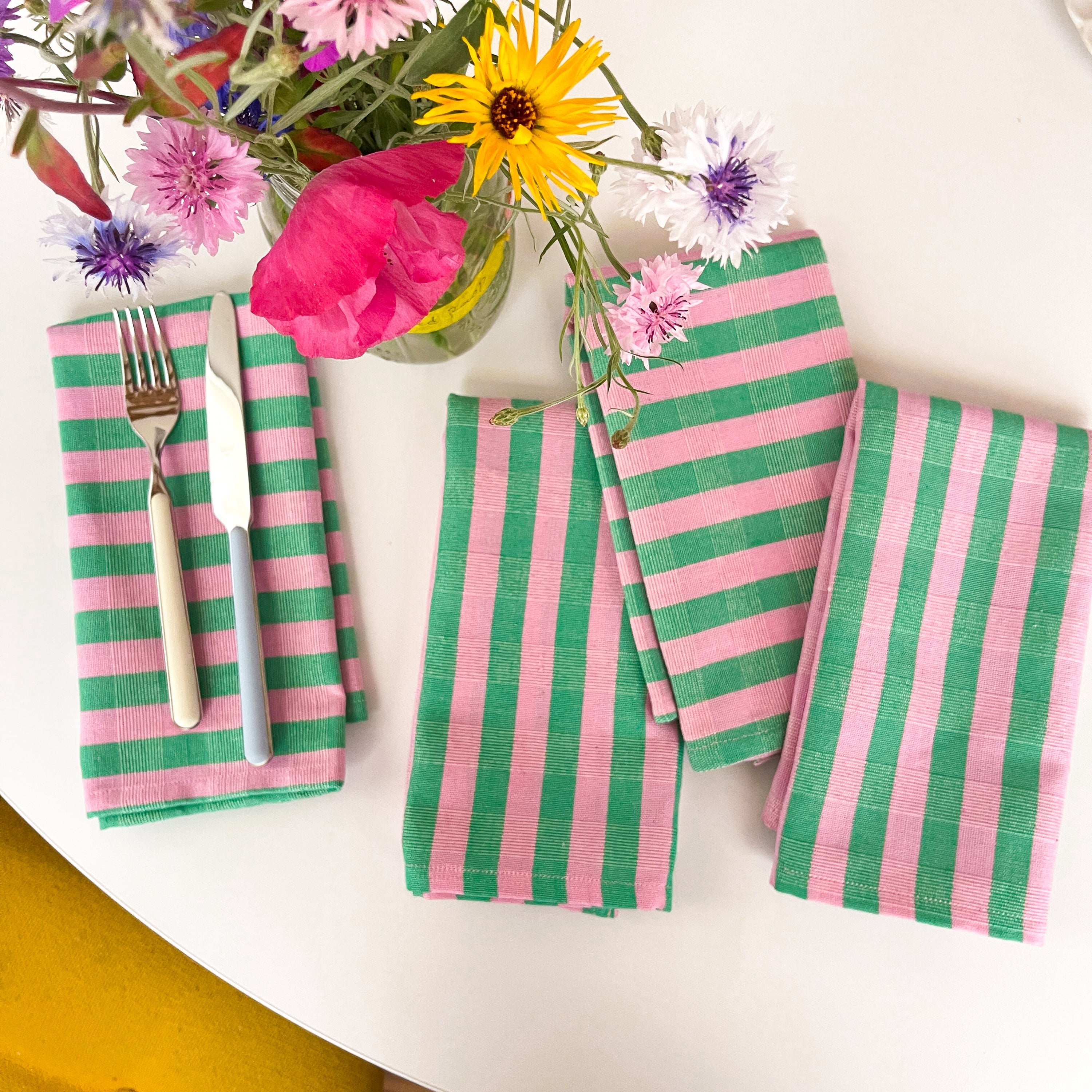 Flora Stripe Napkins