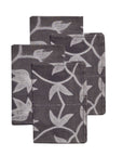 Folio Handcrafted Shibori Cotton Table Napkins Set (Black)
