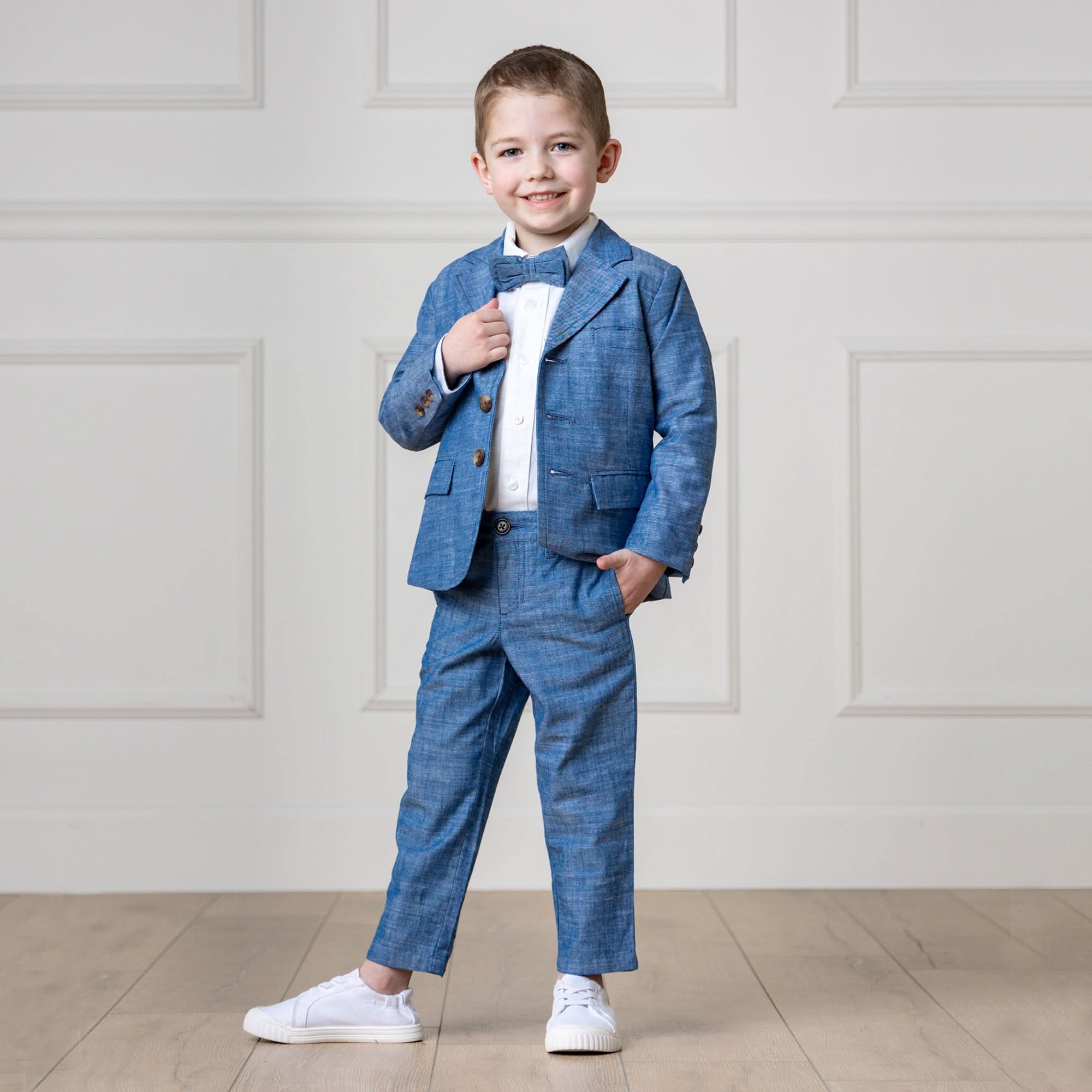 Chambray Suit Pant (Blue 3M-24M)