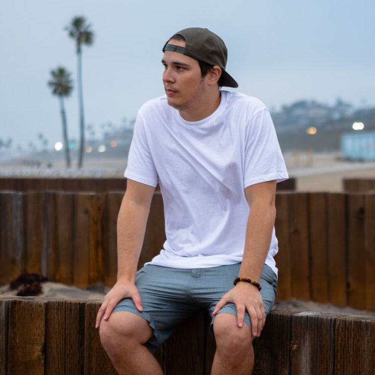 Men's Organic Crew Neck (White)