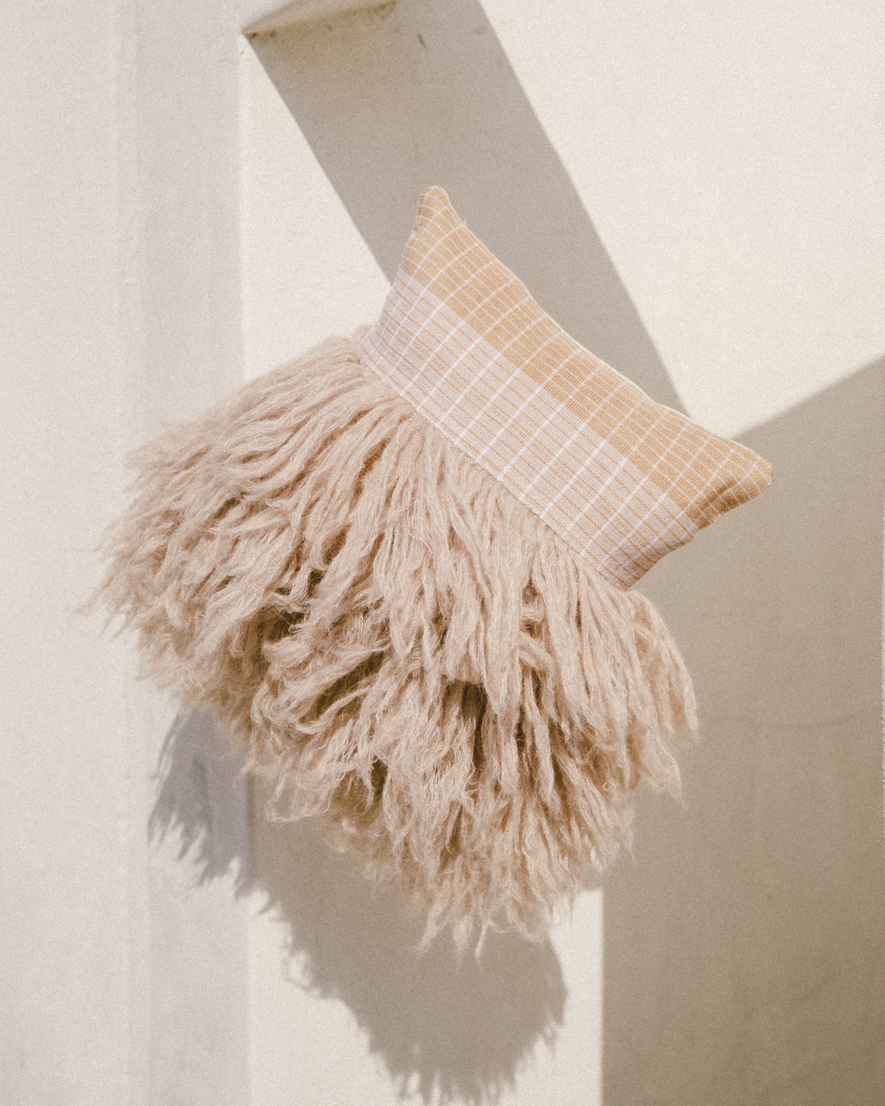 Wugo Throw Pillow (Cream Picnic/Smokey Beige)