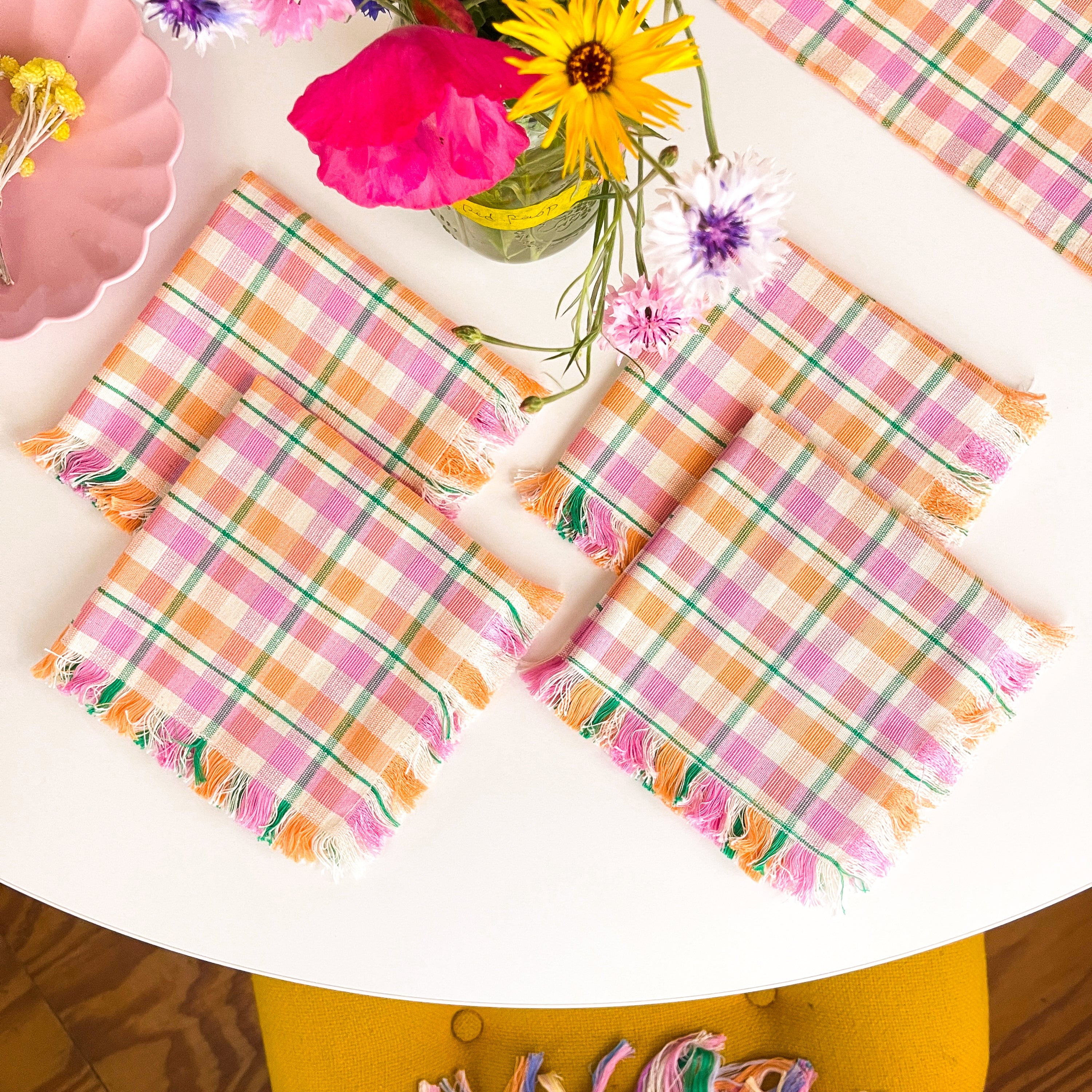Marguerite Plaid Party Napkins