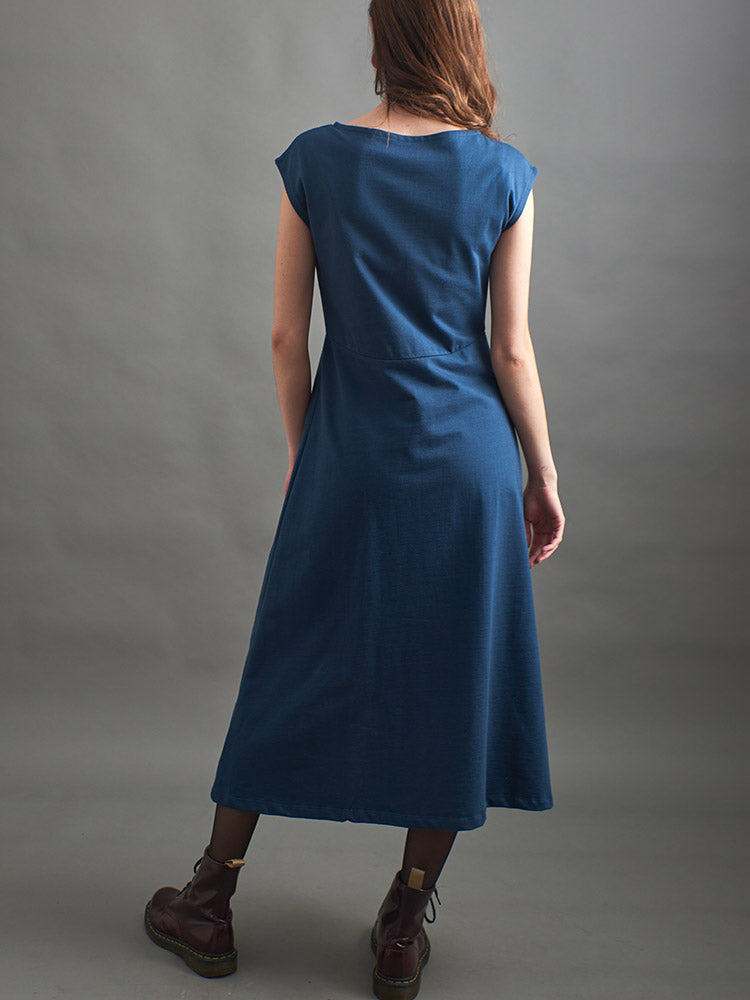 Elise Sheath Dress (Loop Knit Blue)