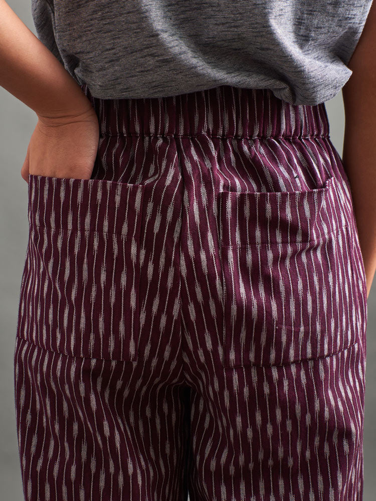 Rosie Pant (Plum Ikat)