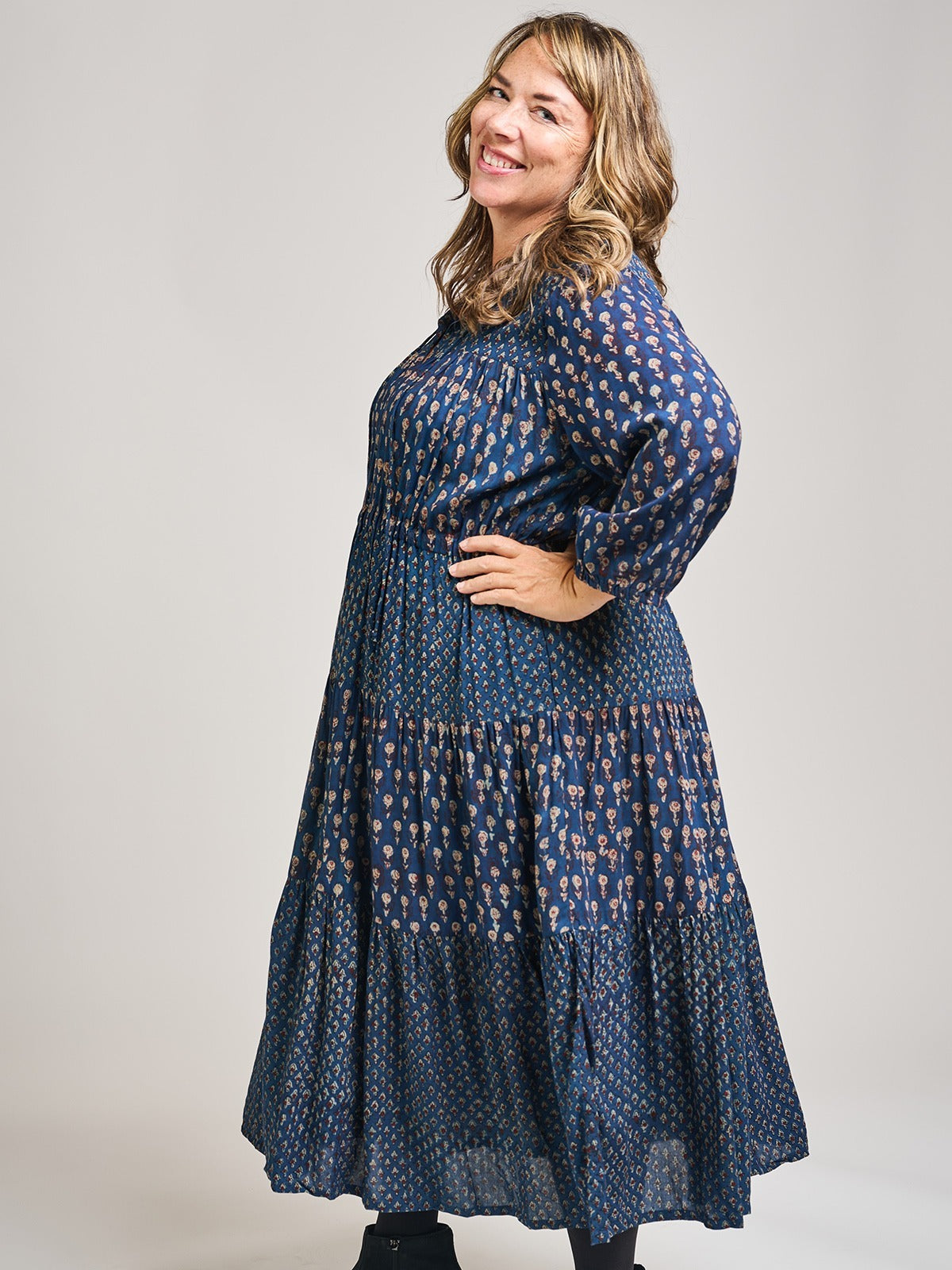 Adriana Plus Size Dress (Midnight Floral Mix)