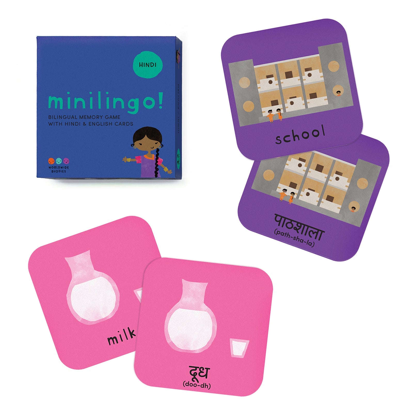 Minilingo Flashcards (English/Hindi)