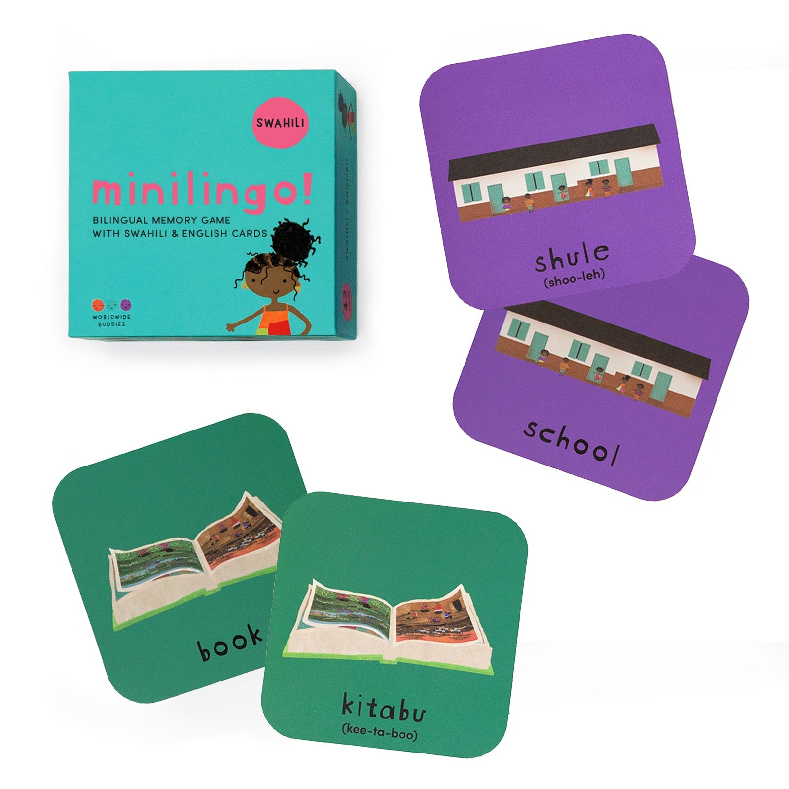 Minilingo Flashcards (English/Swahili)