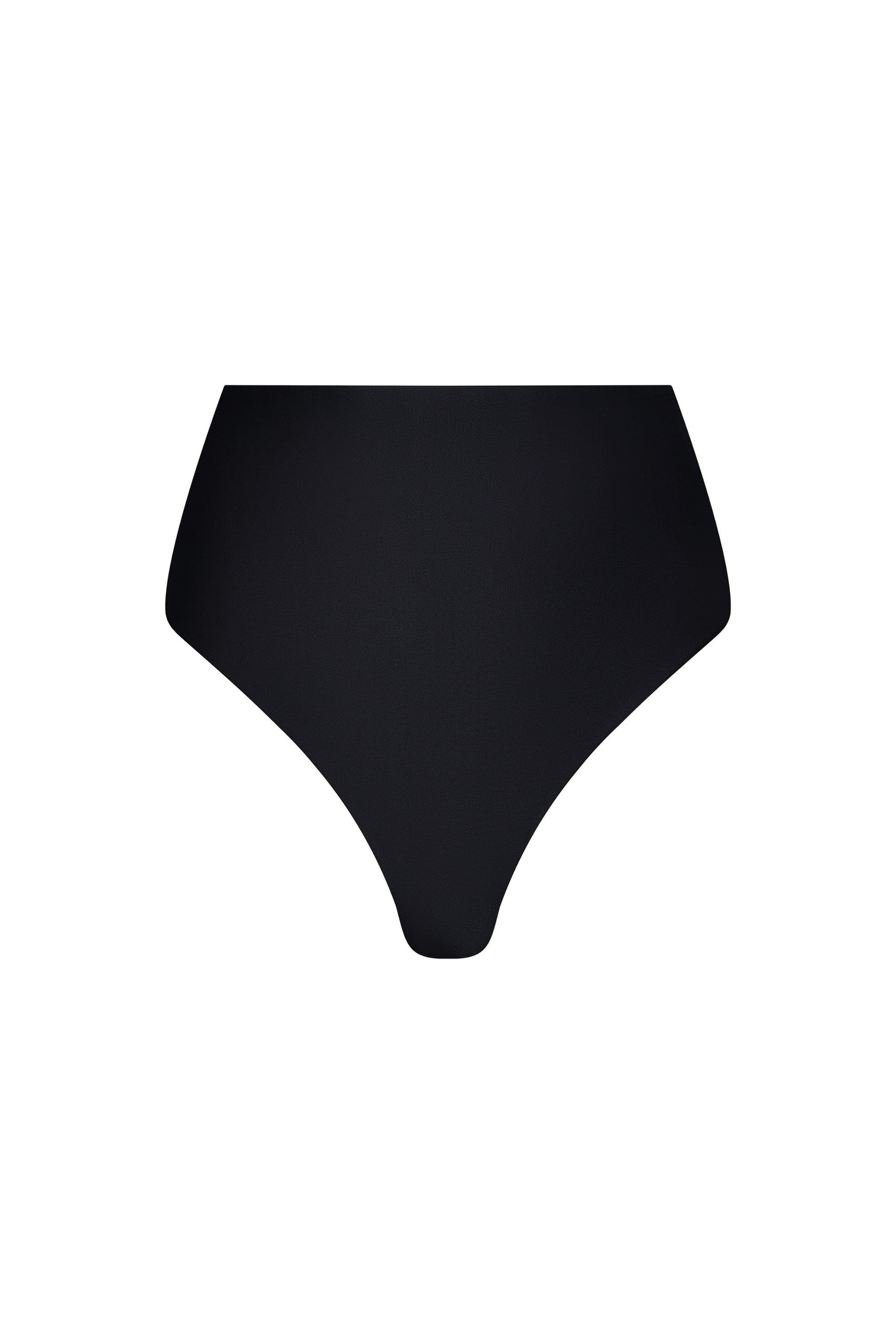 Palermo High Waist Bikini Bottom (Black)