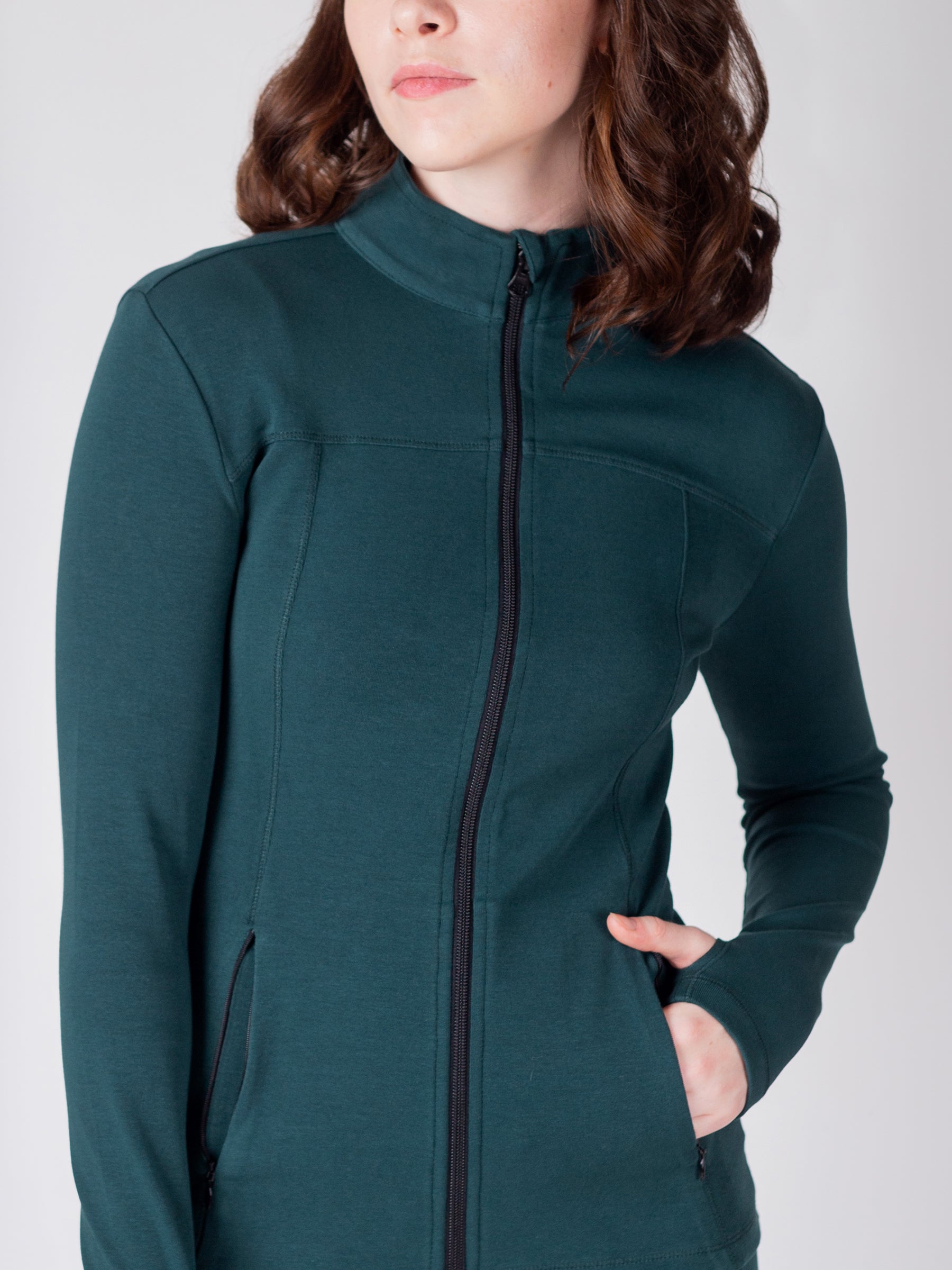 PlantTec™ Organic Contour Jacket | Monstera, a Organic Activewear by Happy Earth Apparel