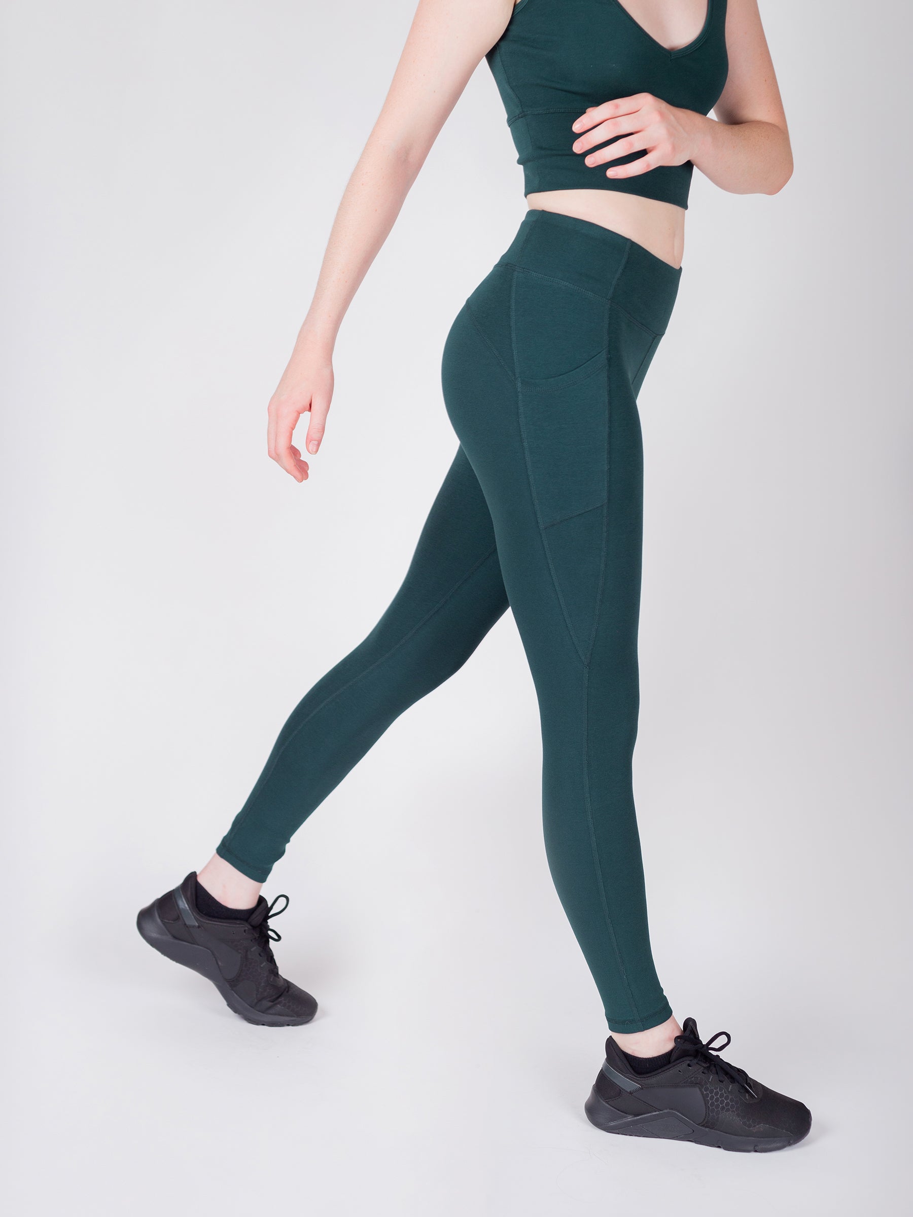PlantTec™ Organic Leggings | Monstera, a Organic Activewear by Happy Earth Apparel