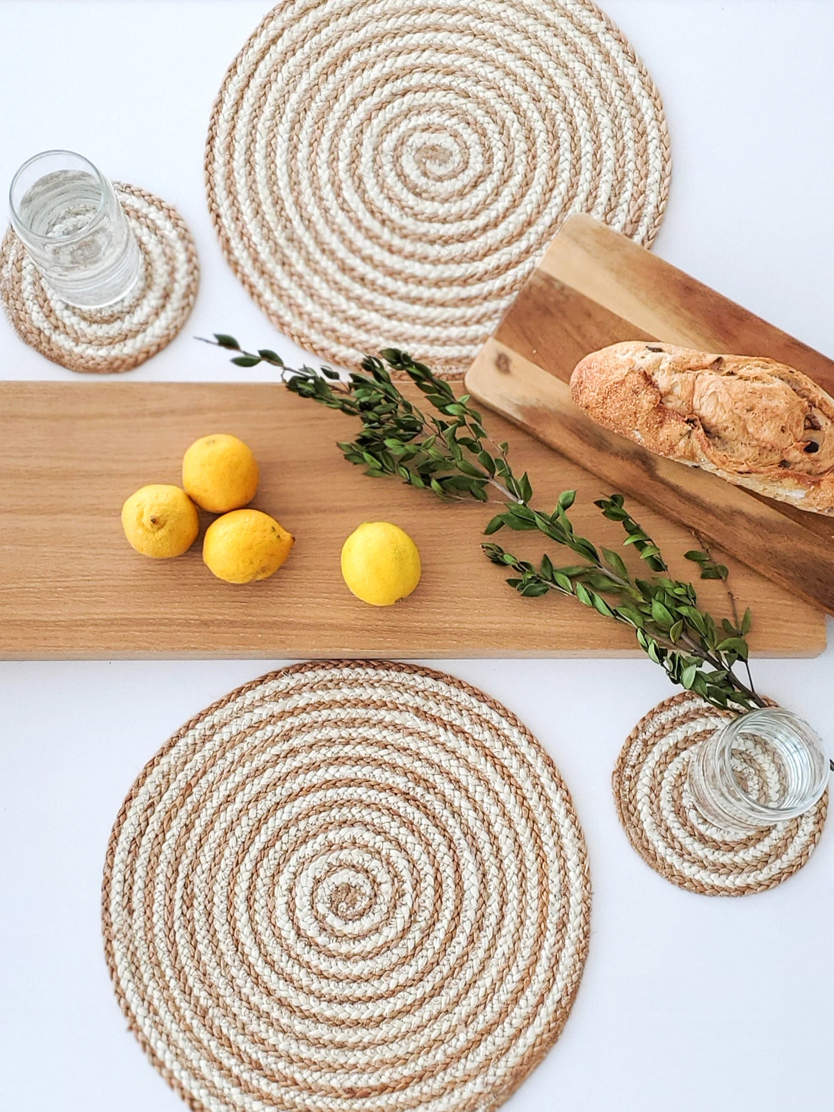 Kata Spiral Coaster Trivet Set of 4 (Natural)