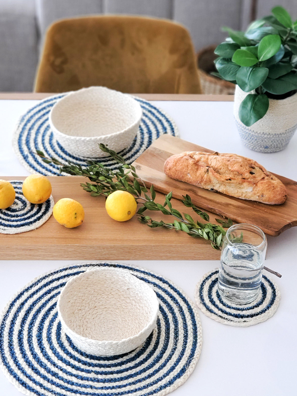 Kata Blue Spiral Placemat (Set of 4)