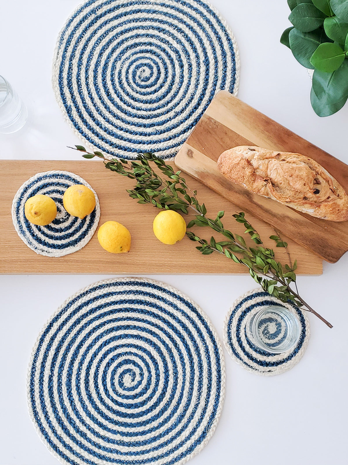 Kata Blue Spiral Placemat (Set of 4)