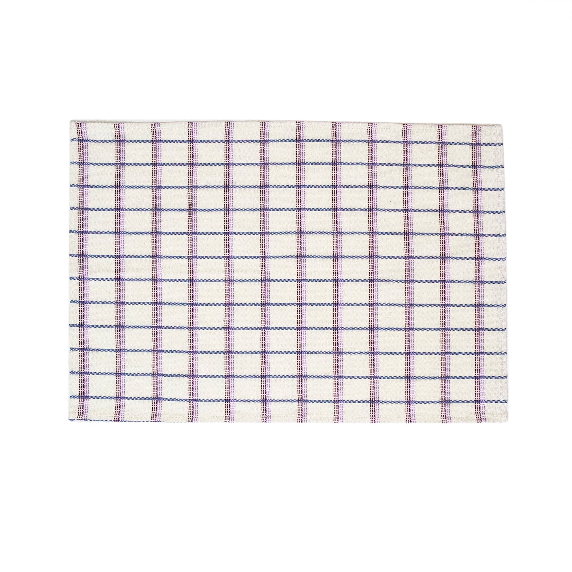 San Lucas Plaid Placemat (White & Lilac)