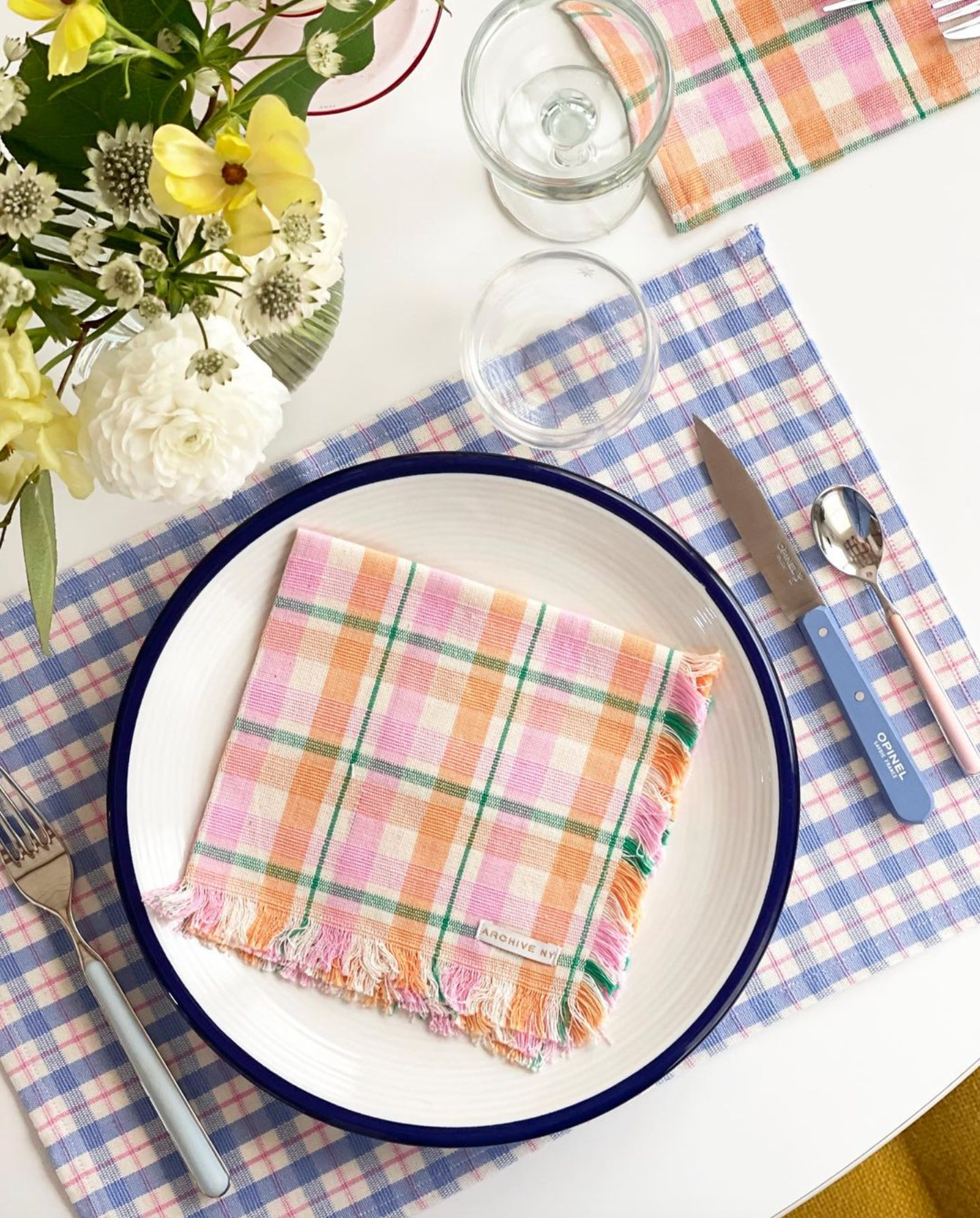 Marguerite Plaid Party Napkins