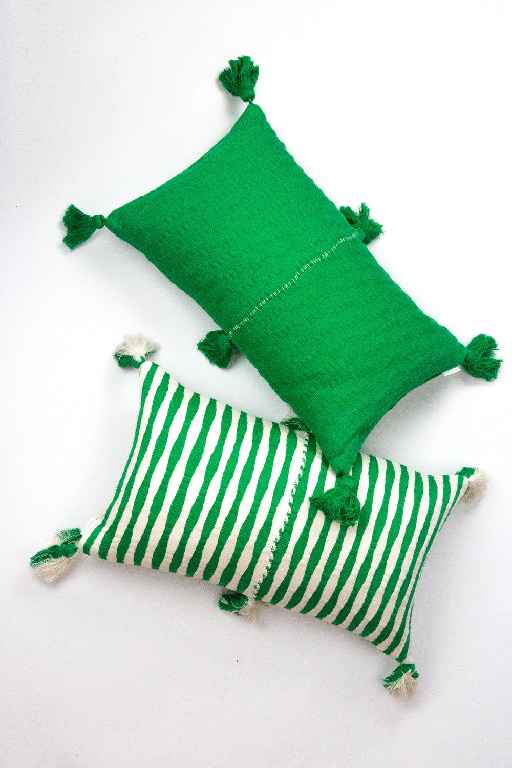 Antigua Pillow (Grass Green Stripe)