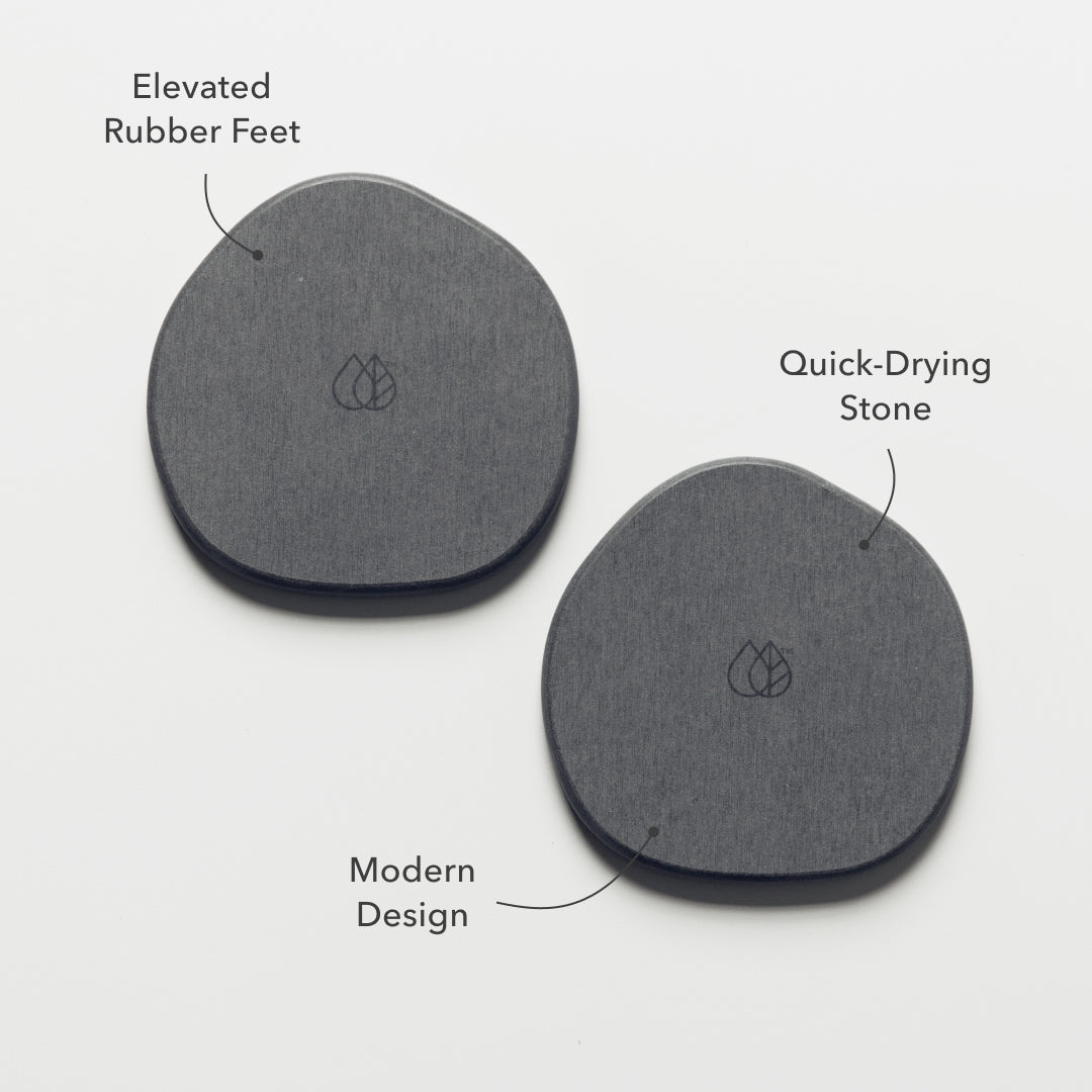 quick-drying modern elevated stone plant saucers