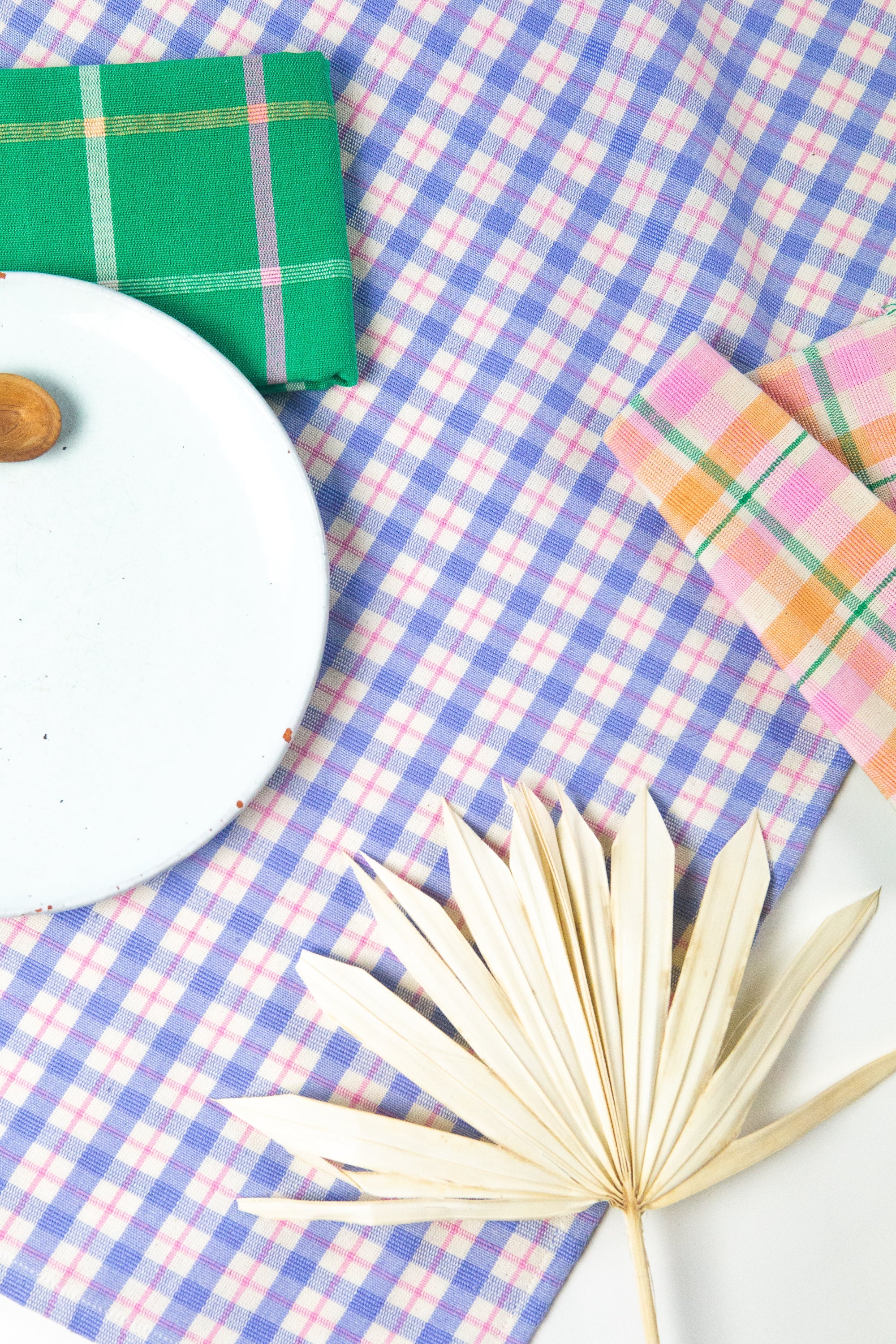 Sofia Plaid Runner (Blue & Pink)