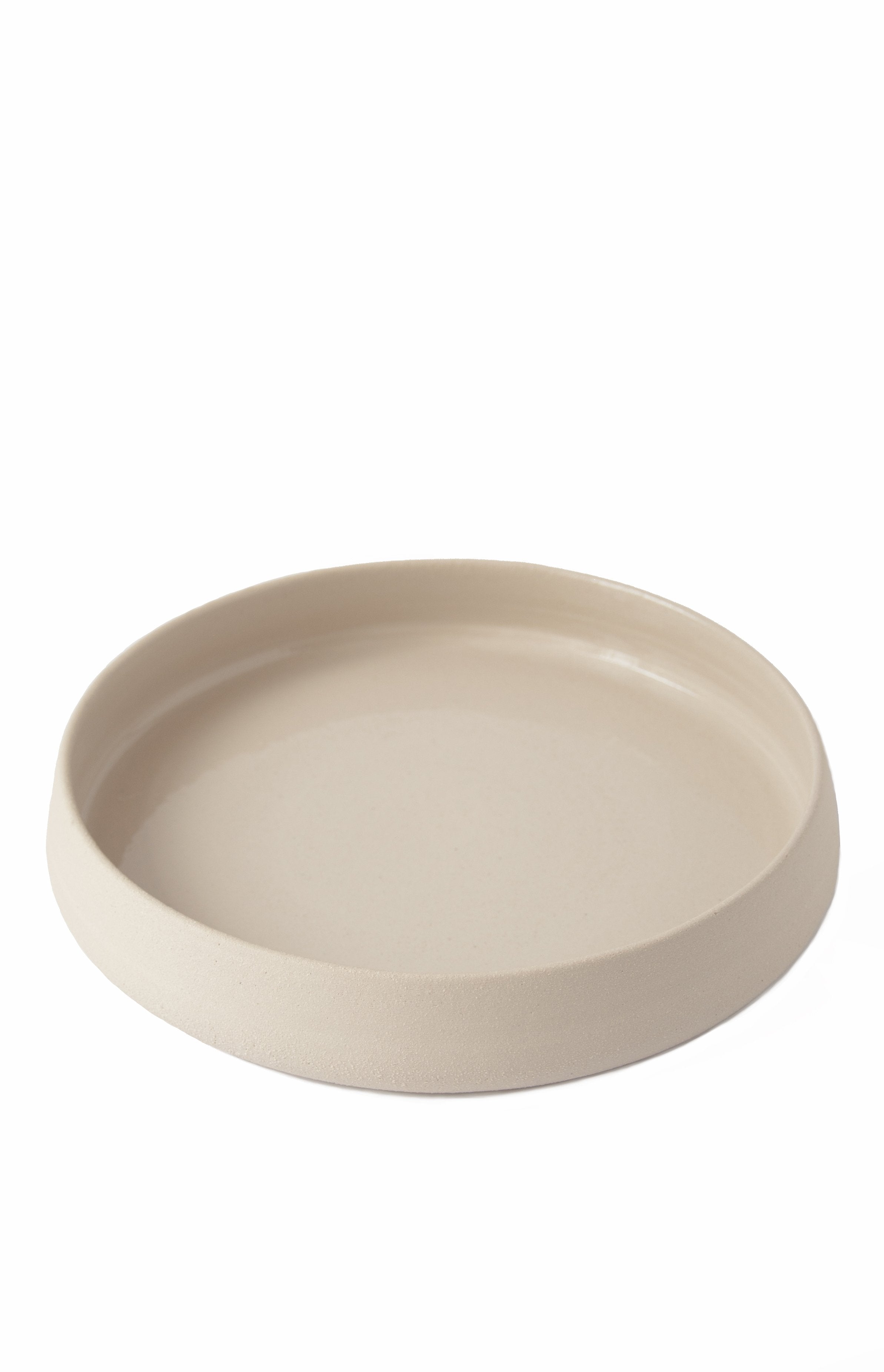 Stoneware Dinner Plates with High Sides (Transparent Glaze)