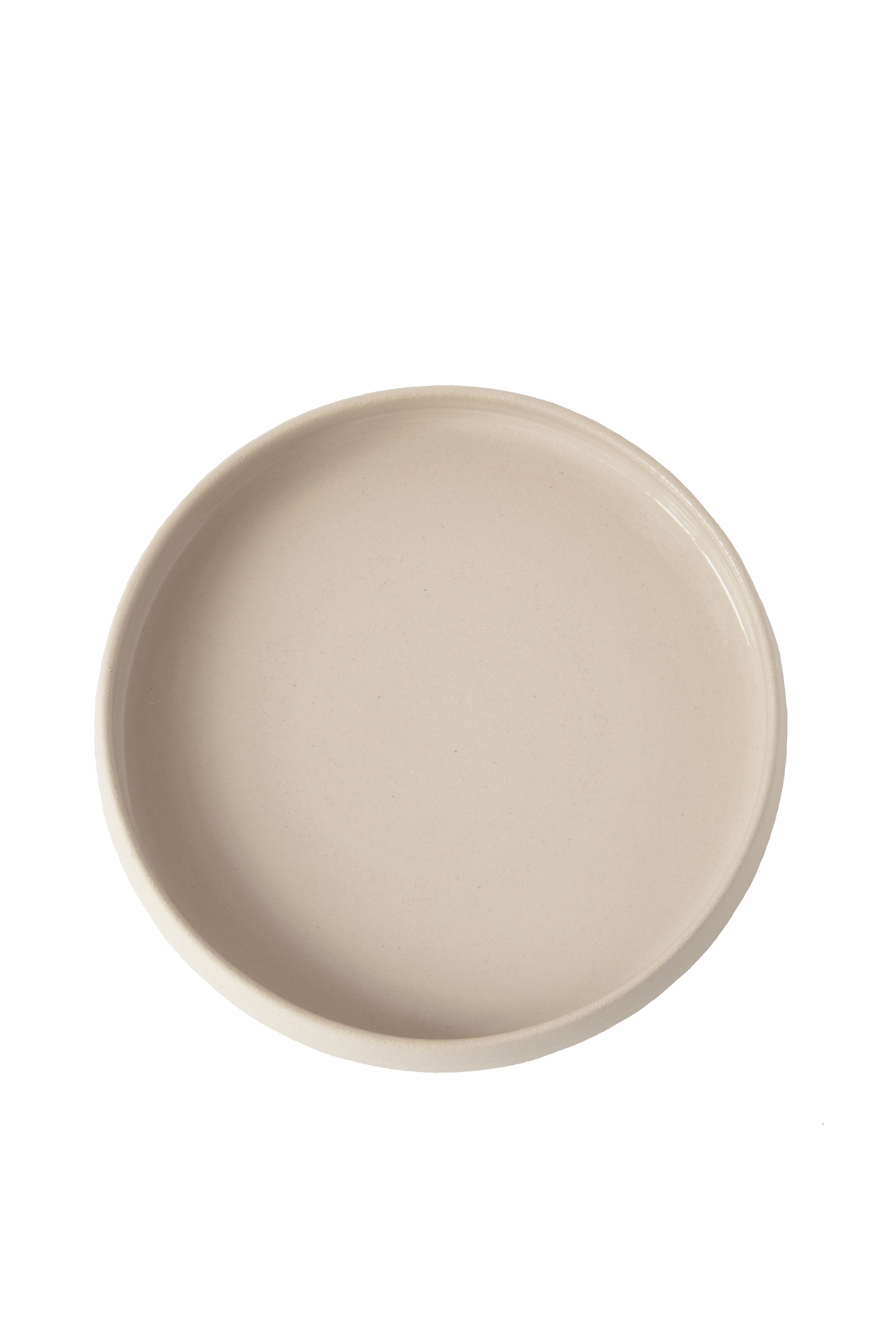Stoneware Dinner Plates with High Sides (Transparent Glaze)