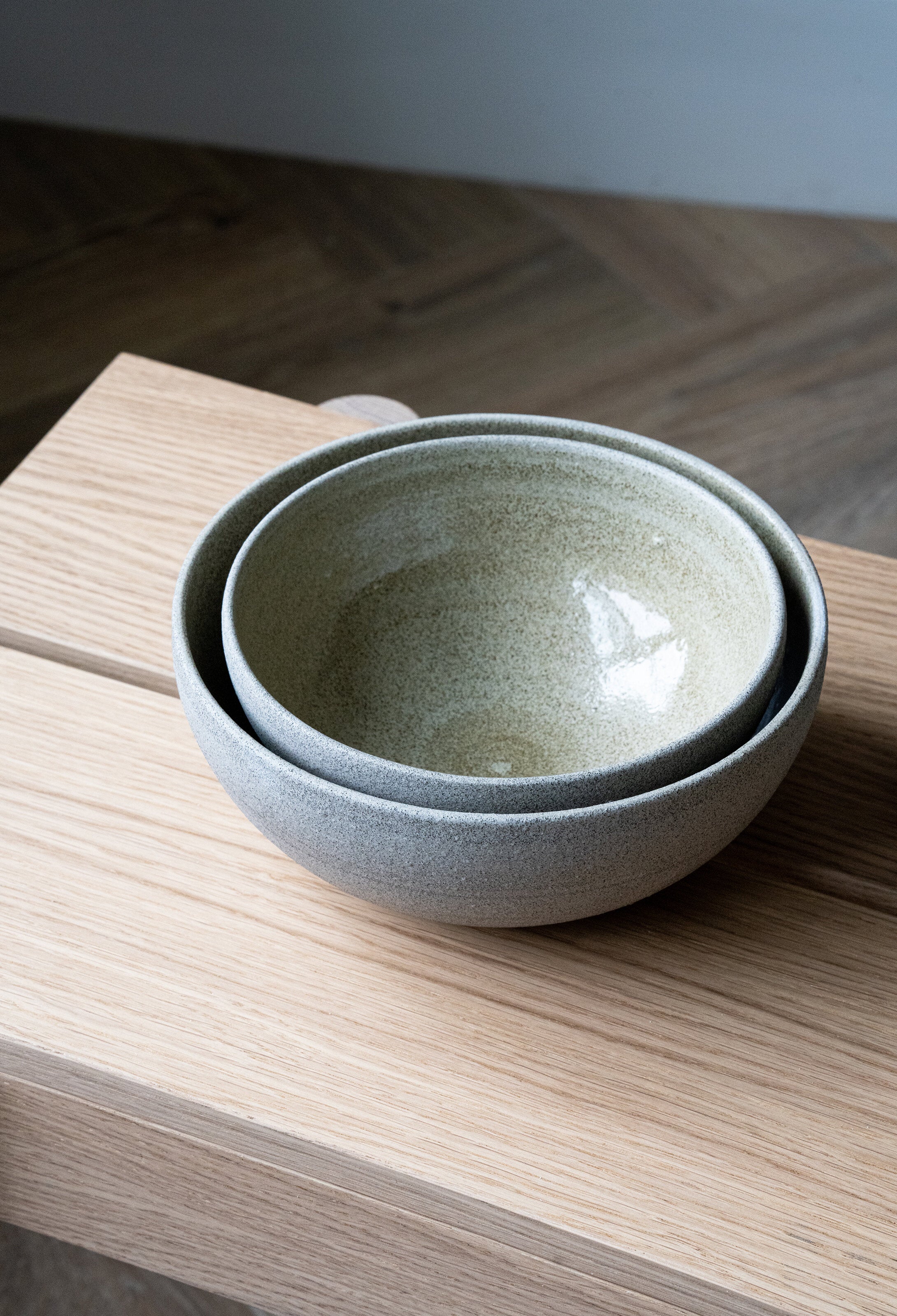 Stoneware Nesting Bowl Set (Concrete)