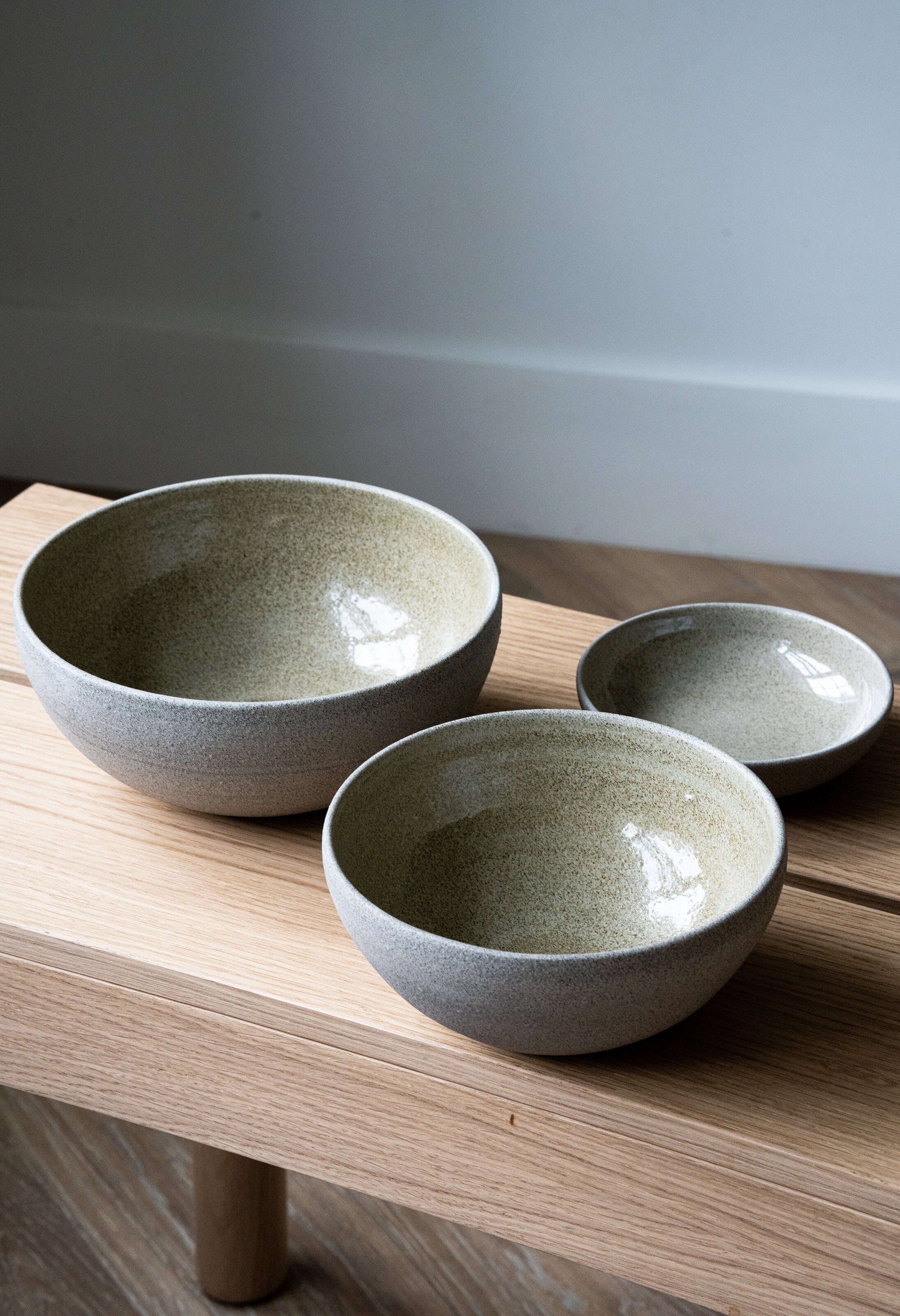 Stoneware Nesting Bowl Set (Concrete)