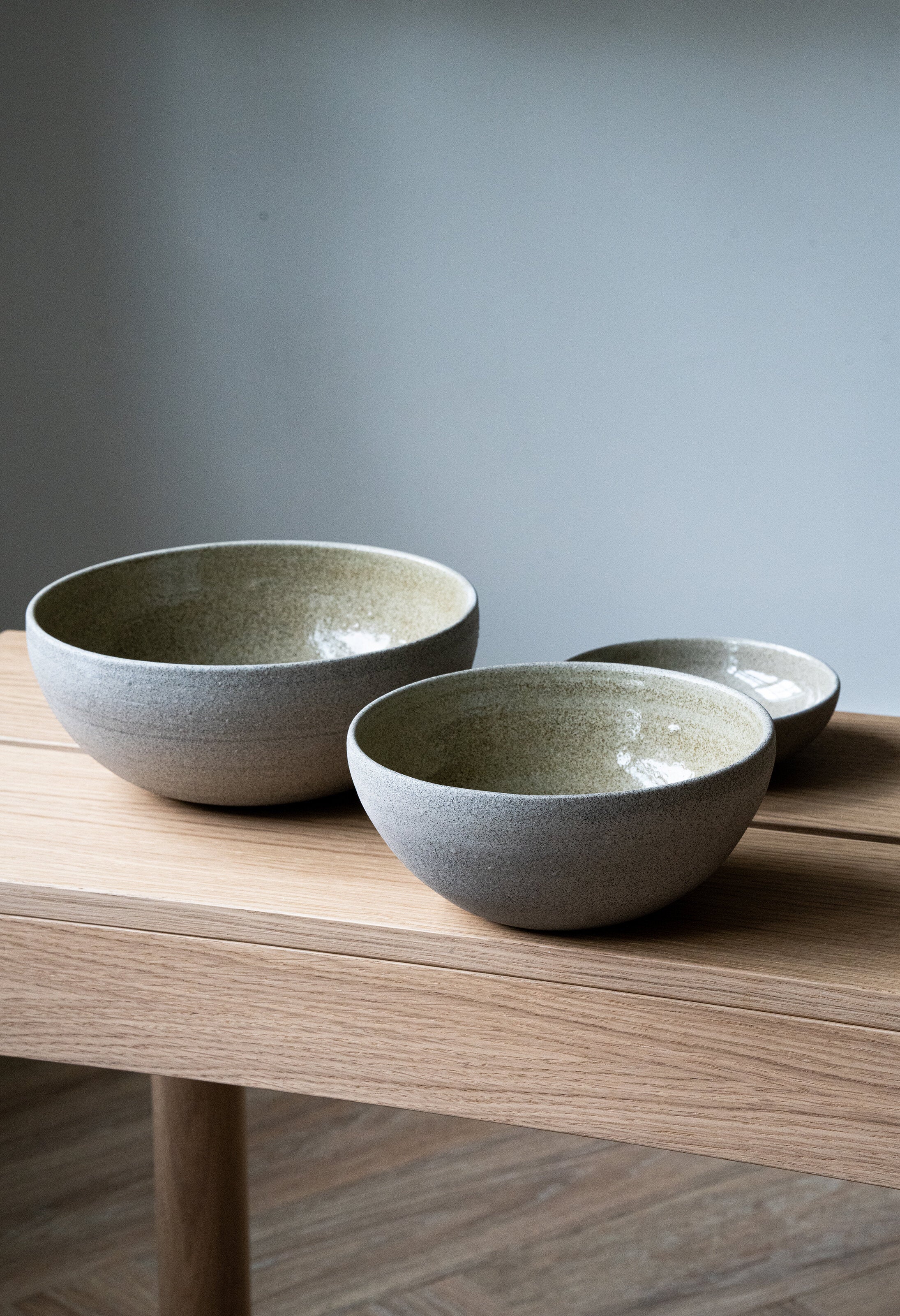 Stoneware Nesting Bowl Set (Concrete)