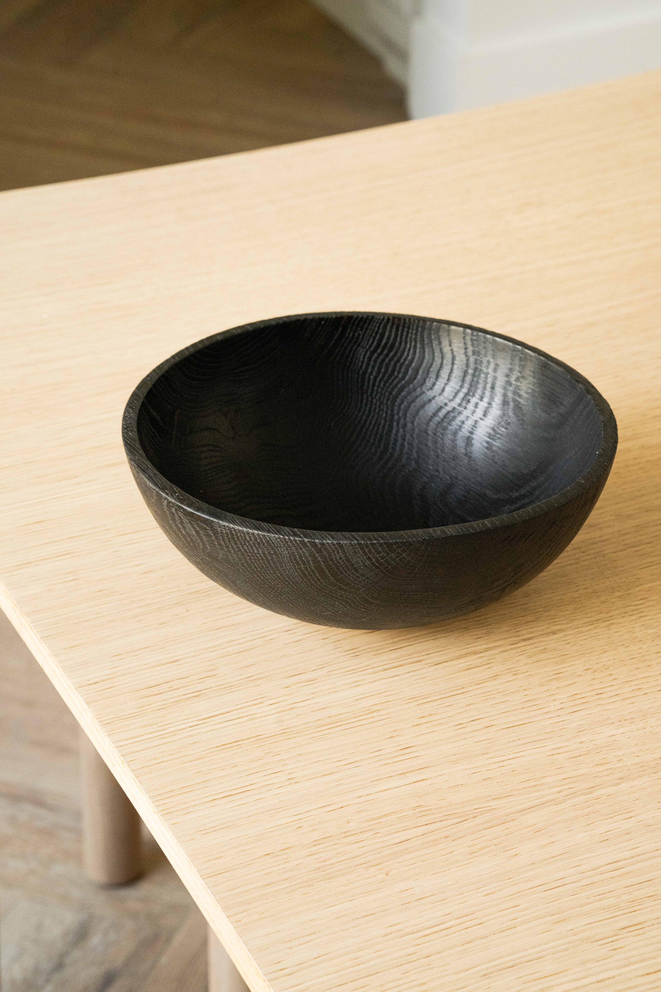 Large Charred Wood Bowl