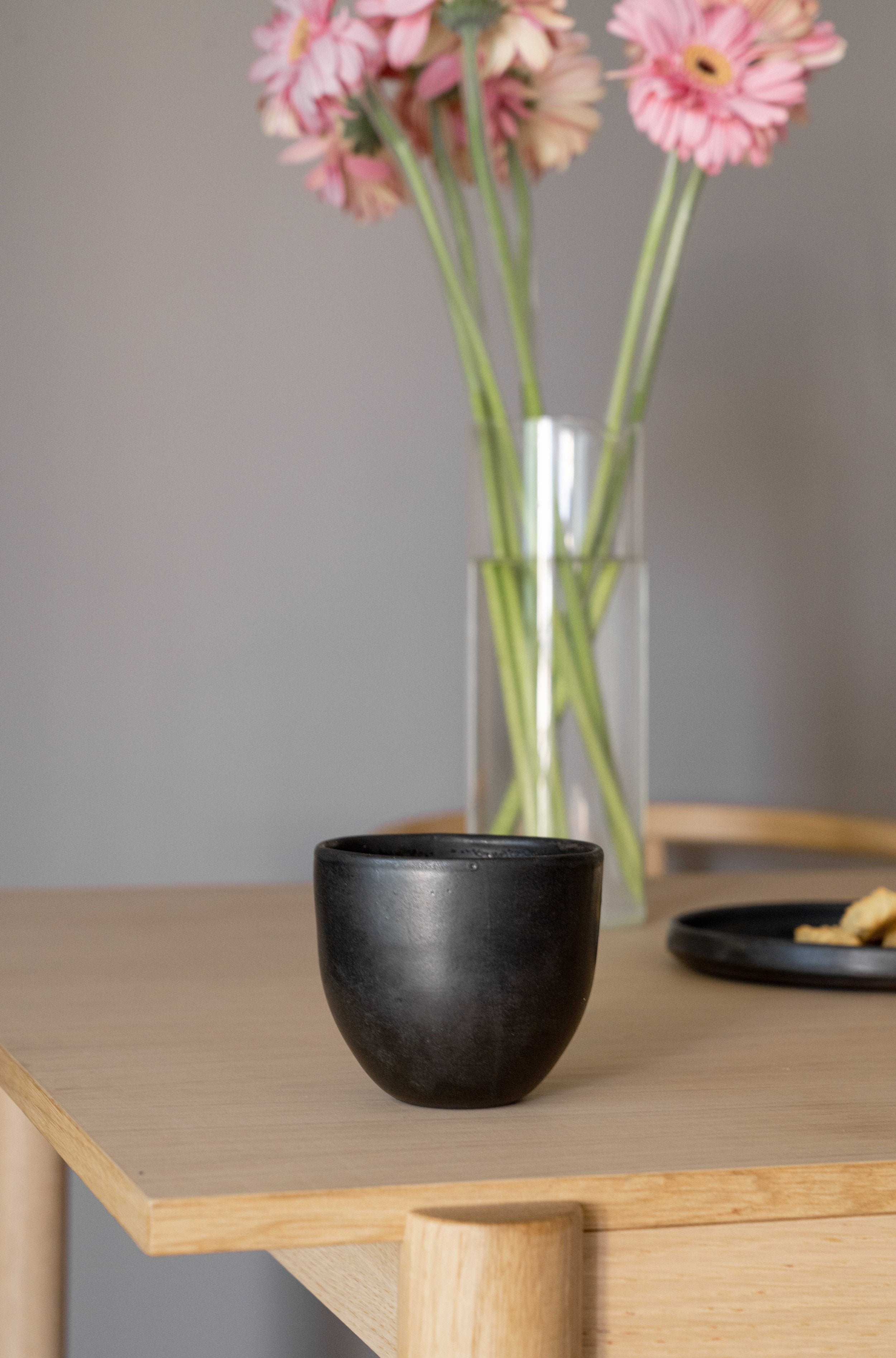 Matte Stoneware Coffee Cup (Black)
