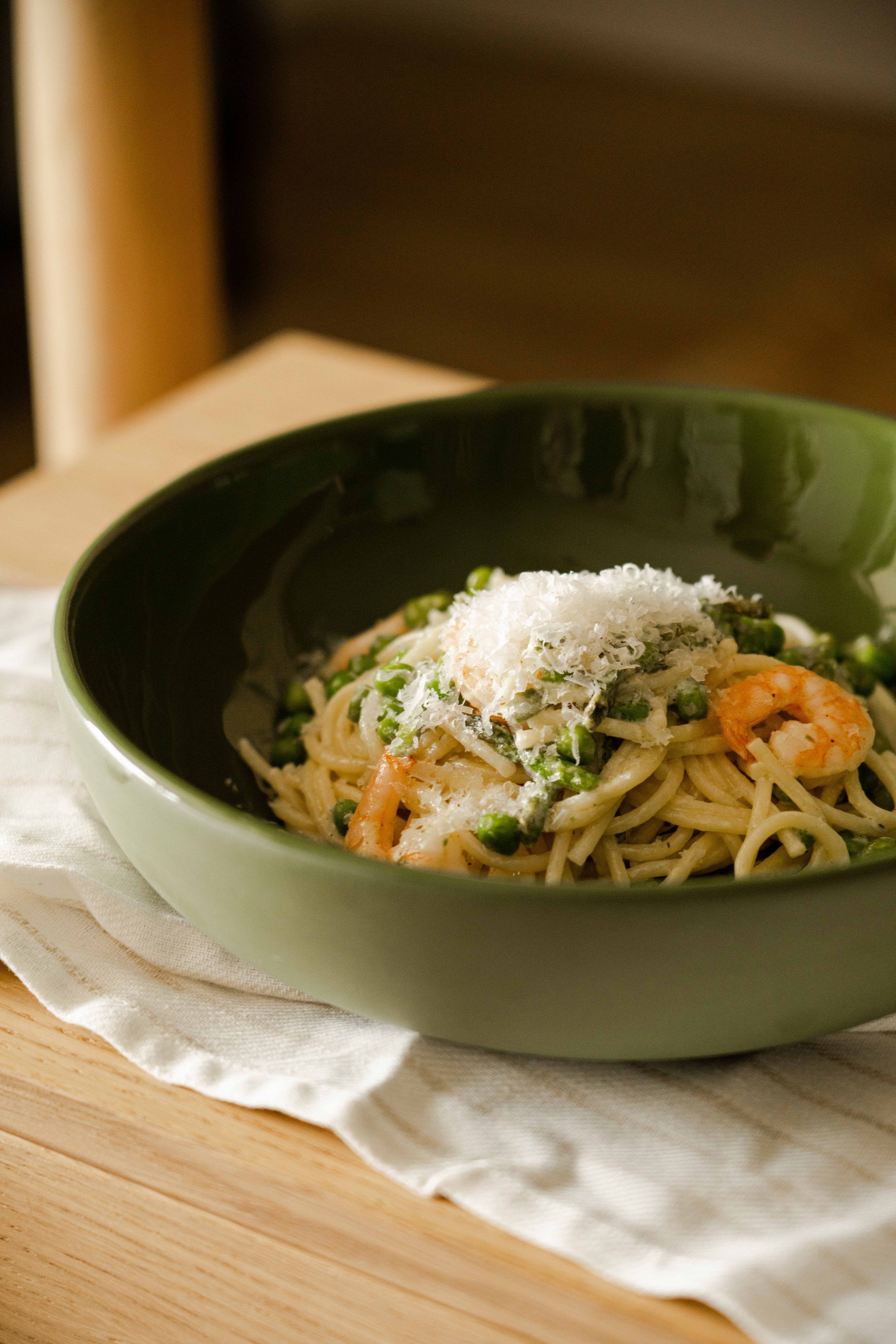 Porcelain Pasta Bowl (Green)