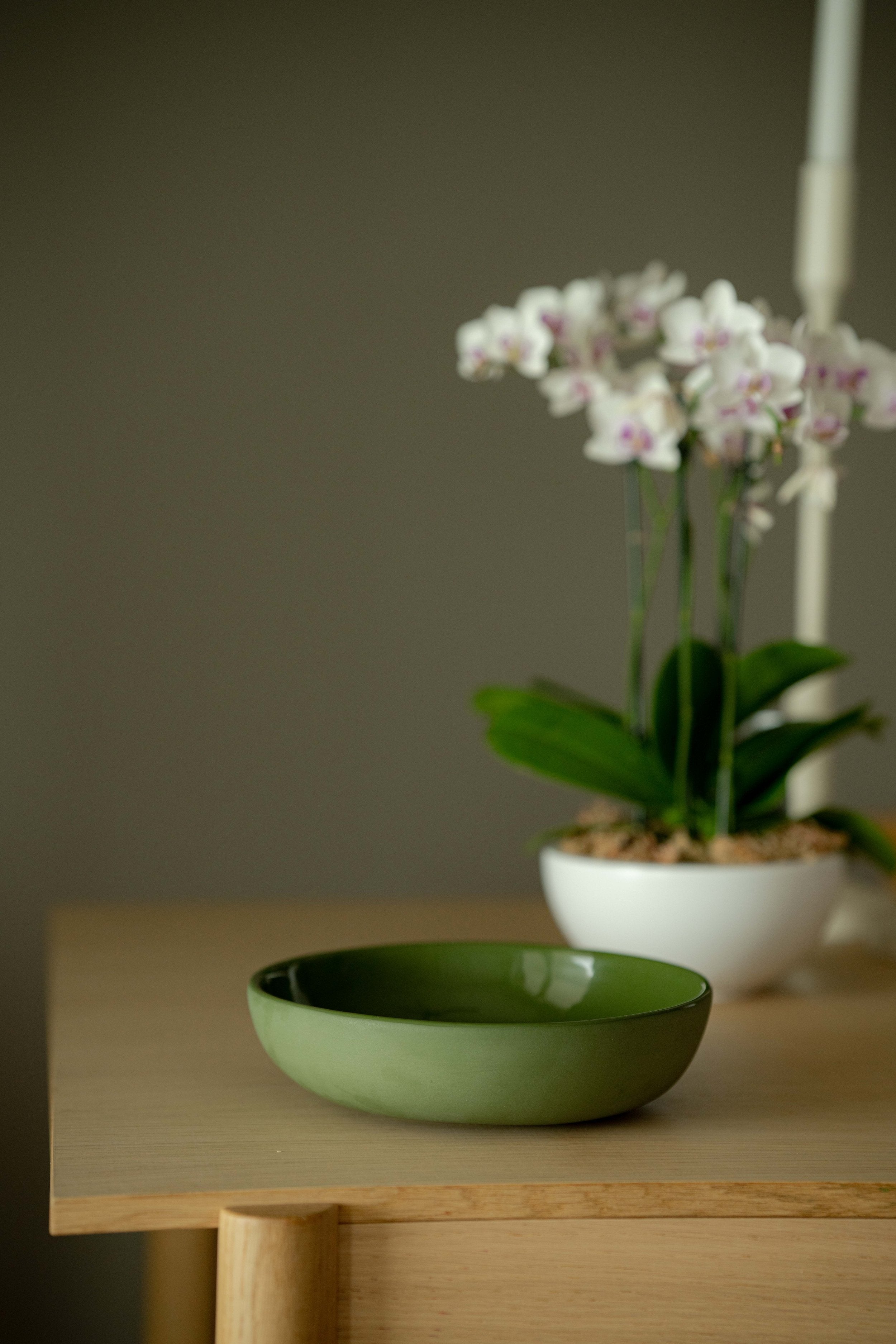 Porcelain Pasta Bowl (Green)