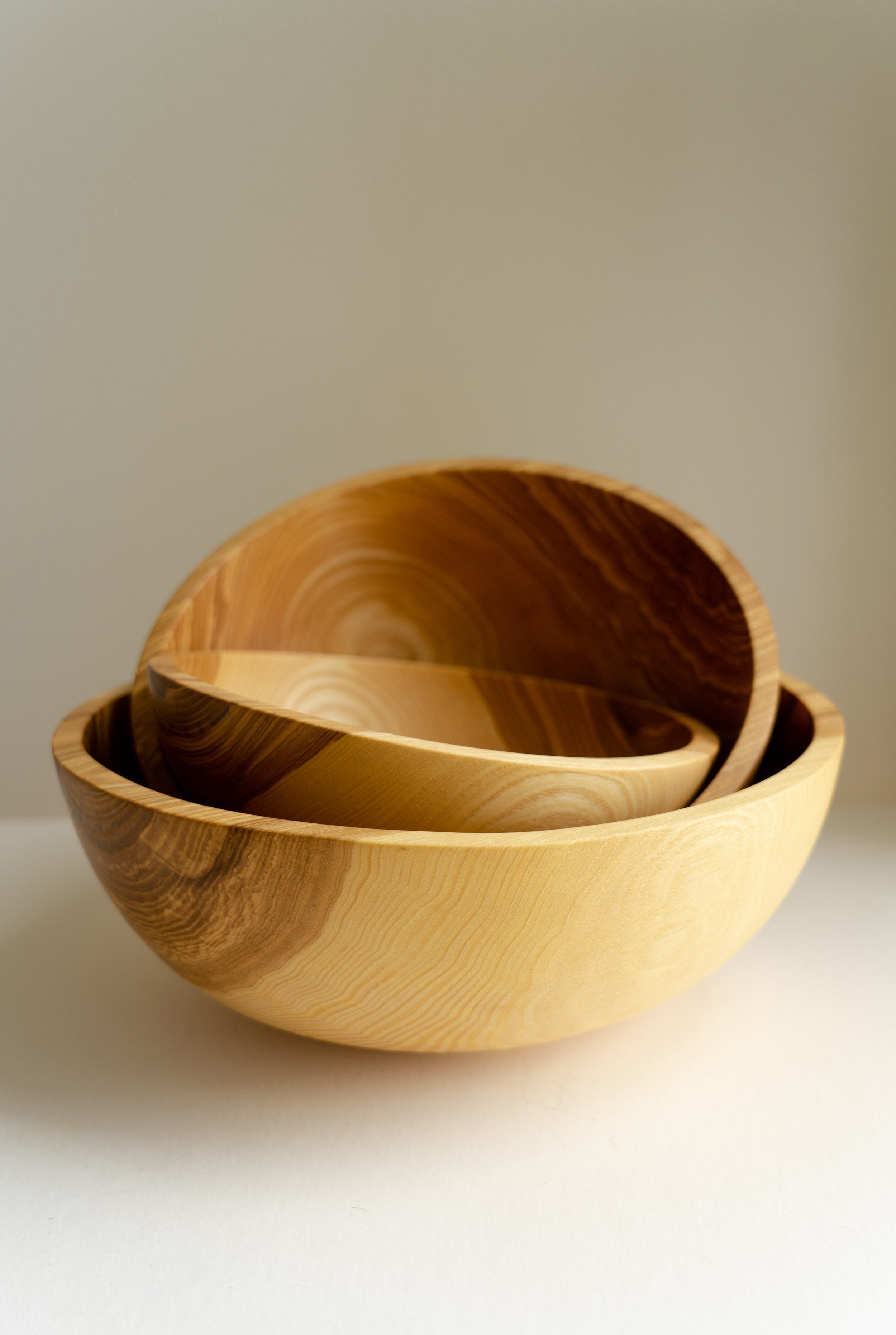 Ash Wood Nesting Bowl Set