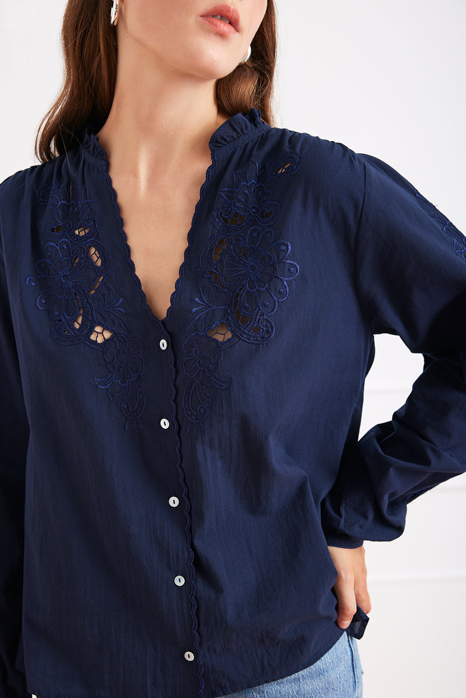 Camilla Blouse (Navy)