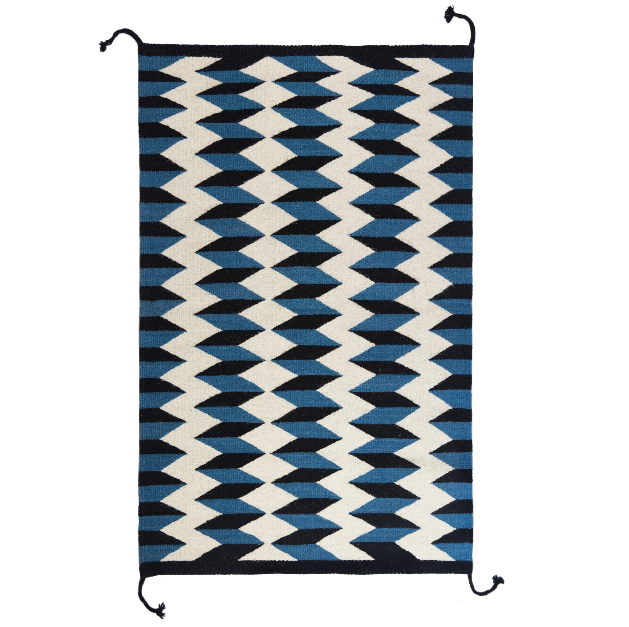 Zapotec Teo Rug (Blue & Black)