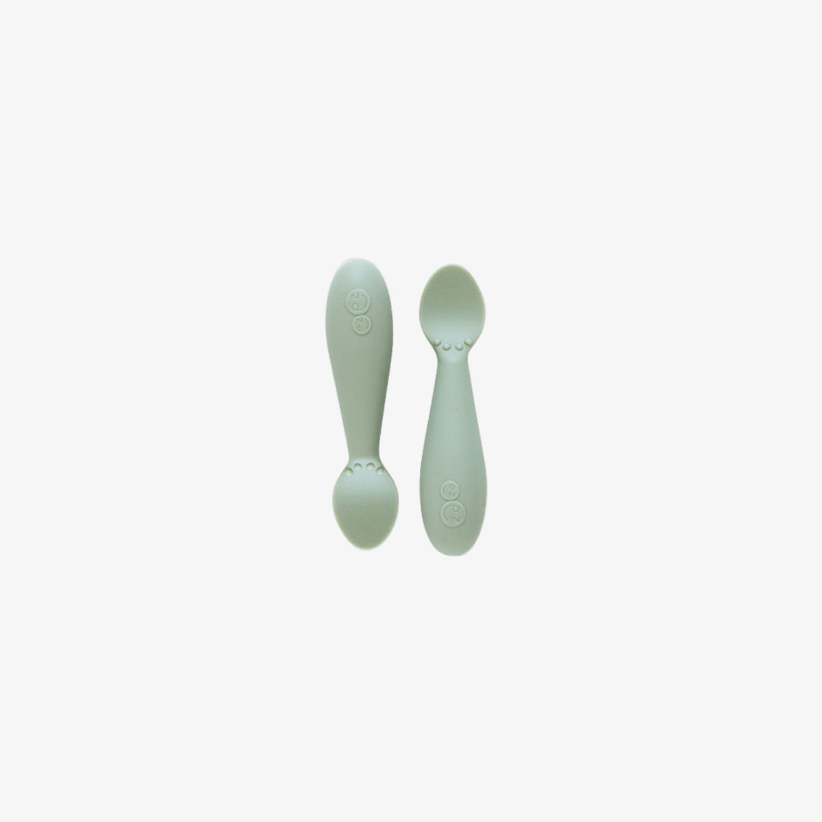 The Tiny Spoon in Sage by ezpz / Small, Sensory Silicone Spoon for Babies #color_sage