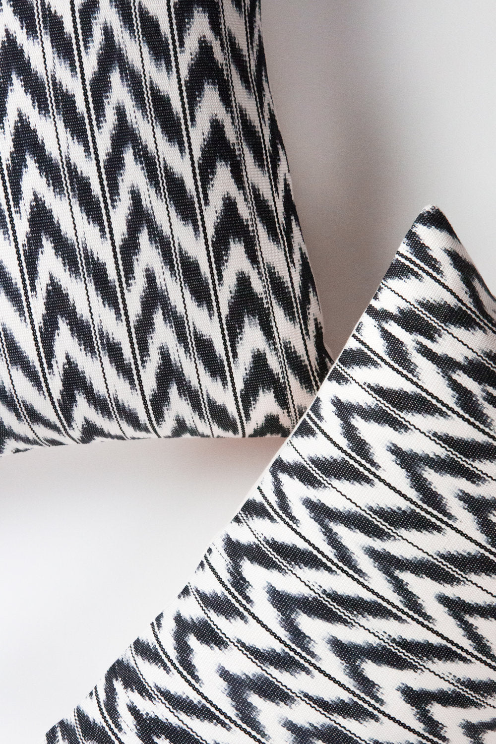 Toto Black & White Ikat Pillow