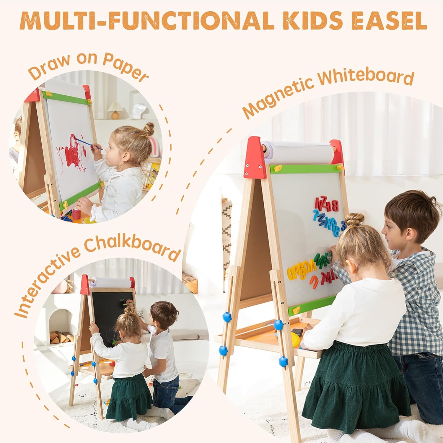 3-in-1 Art Easel for Kids